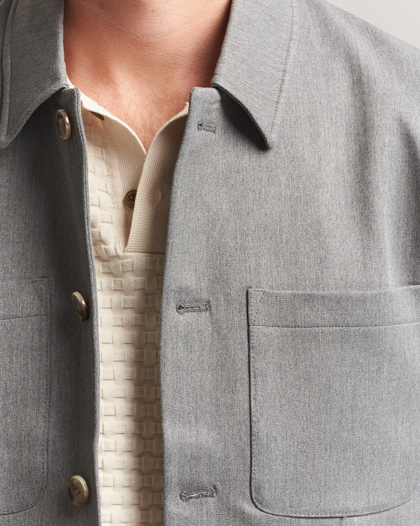 Uomini | Camicie | LES DEUX | Marsielle Hybrid Jacket Grey Melange