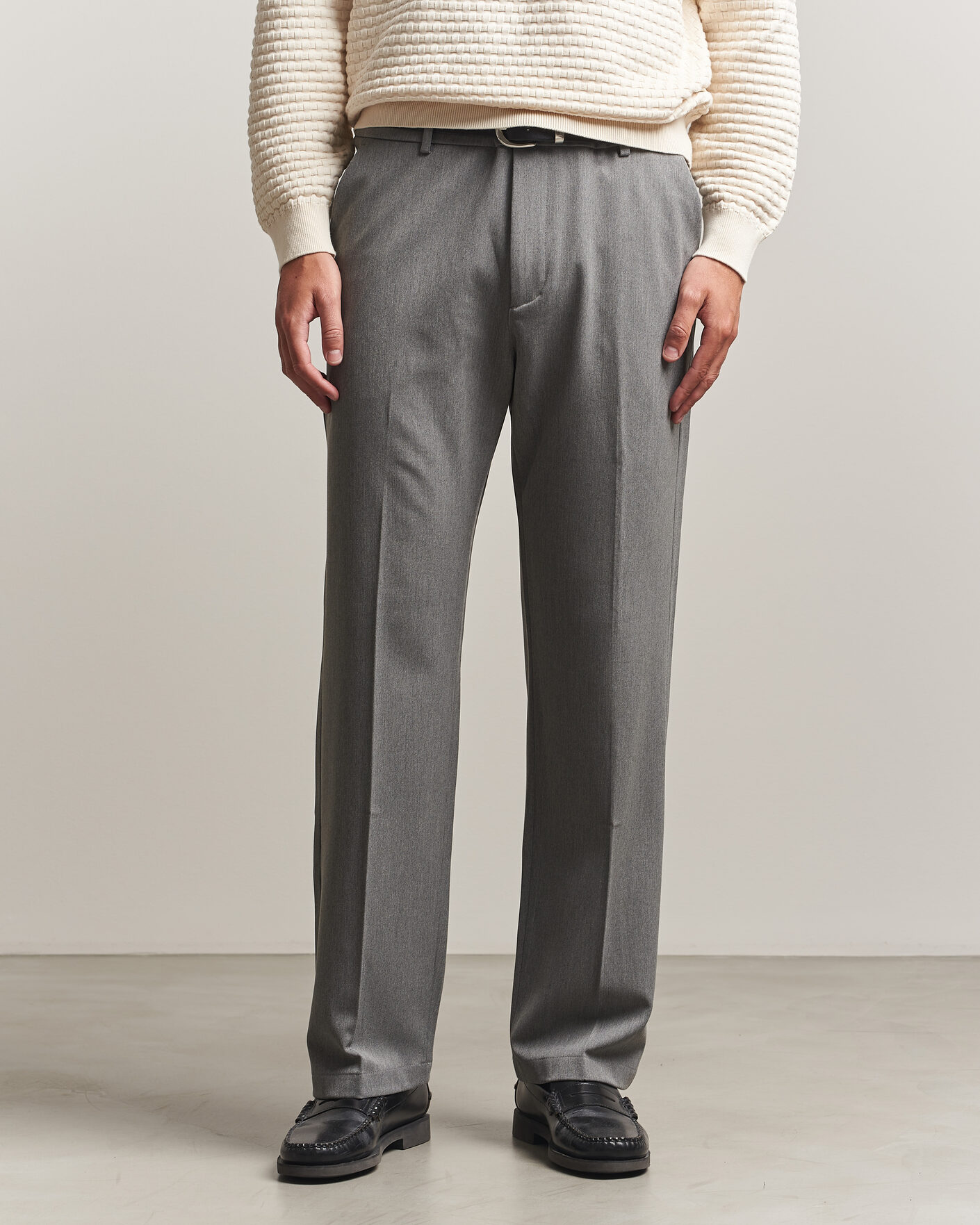 Uomini | Pantaloni | LES DEUX | Como Solid Slack Pants Grey Melange