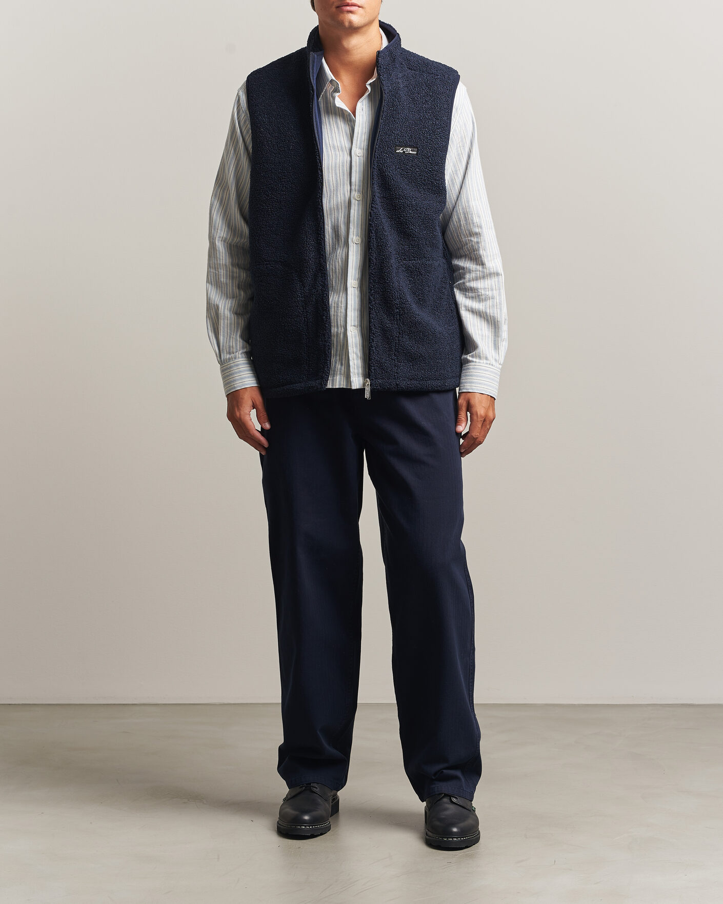 Uomini | Gilet | LES DEUX | Patch Teddy Vest Dark Navy