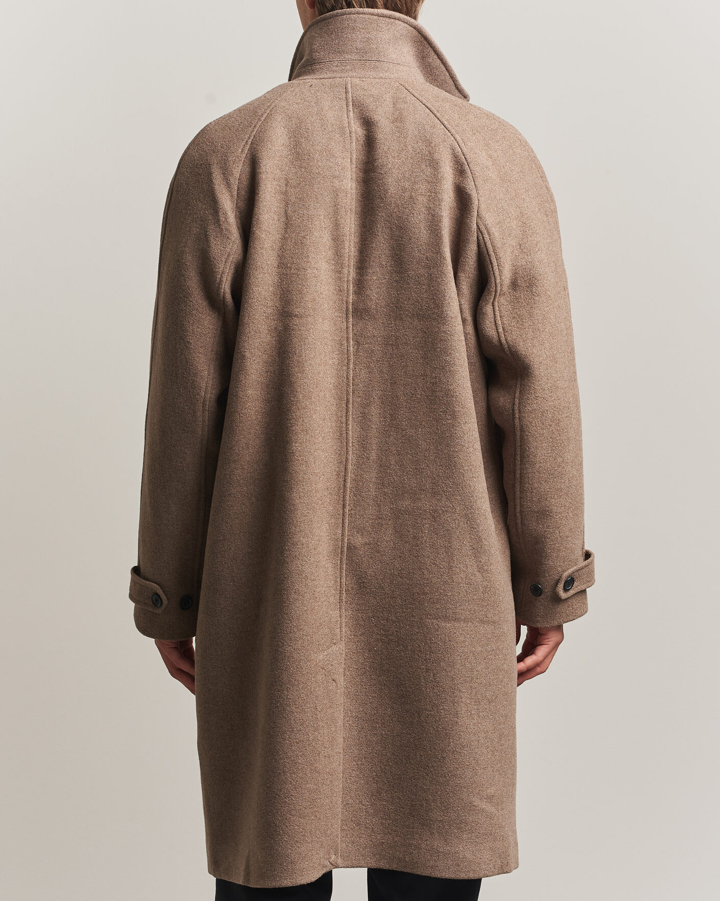 Uomini | Giacche | LES DEUX | Solid Wool Coat Dark Sand Melange