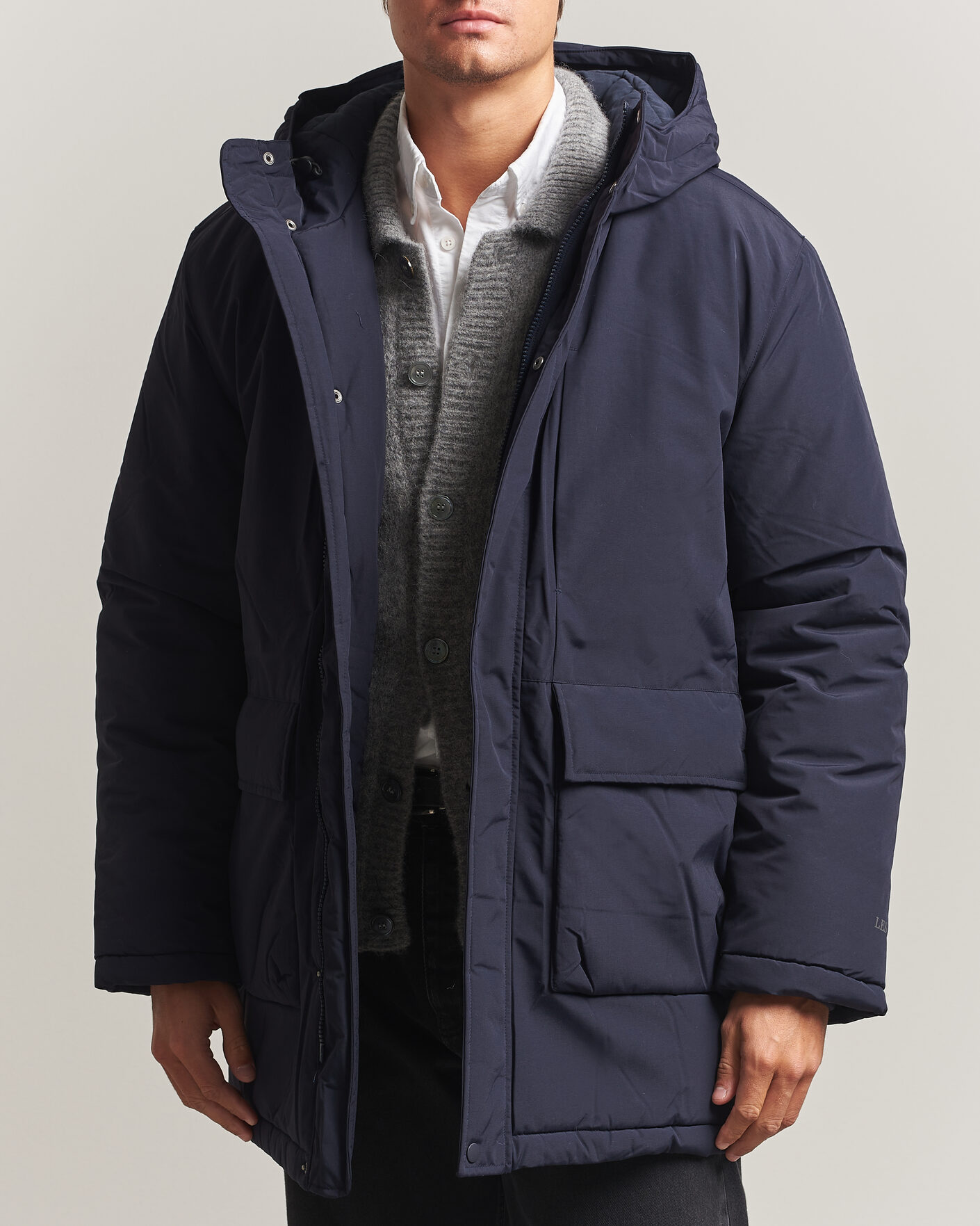 Uomini | Giacche | LES DEUX | Padded Parka Coat Dark Navy