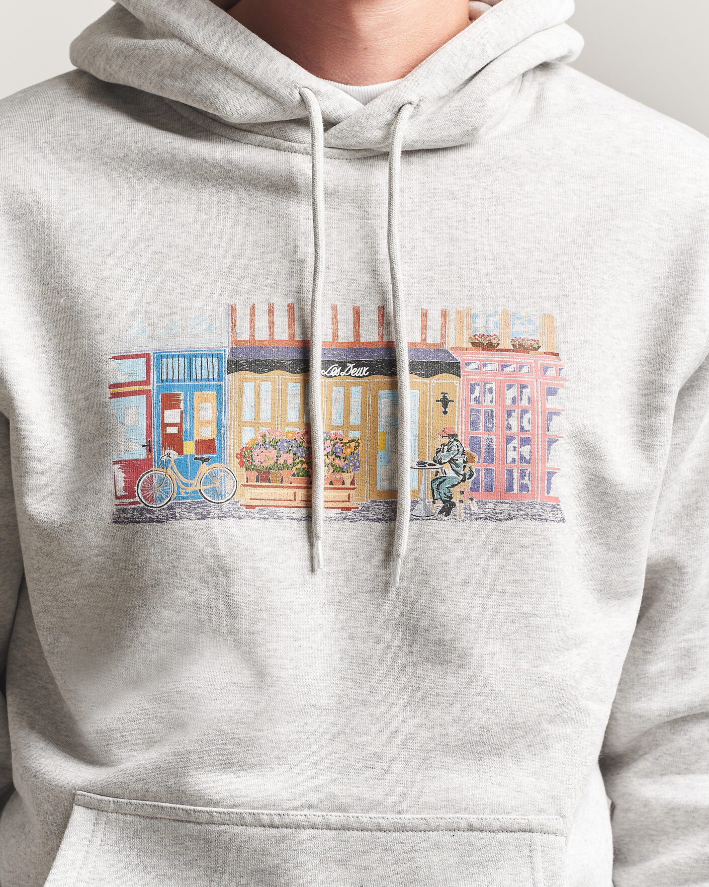 Uomini | Maglieria | LES DEUX | Market Hoodie Snow Melange