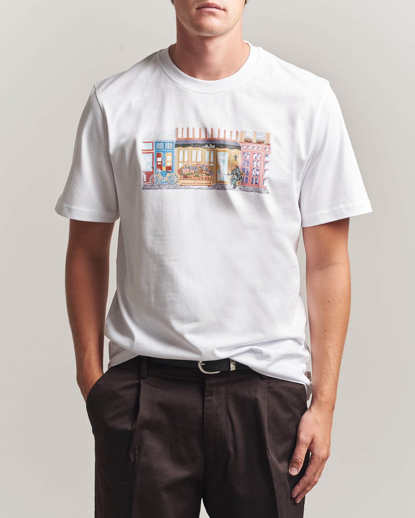 Uomini | T-shirt | LES DEUX | Market T-Shirt White