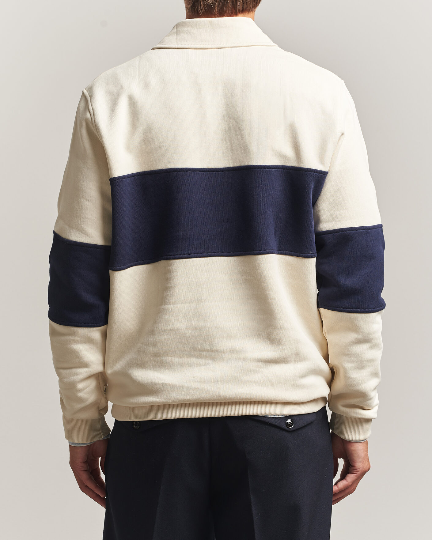 Uomini | Maglieria | LES DEUX | Zipper Rugby Sweatshirt Ivory