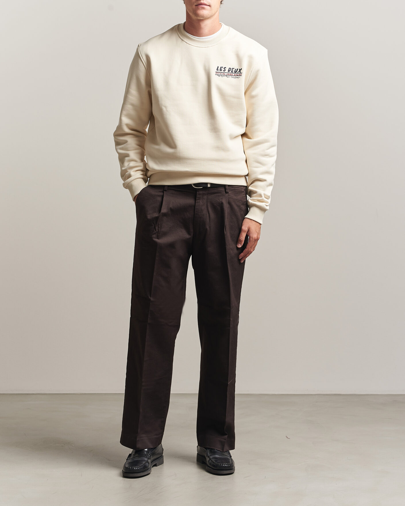 Uomini | Maglieria | LES DEUX | Record Sweatshirt Ivory
