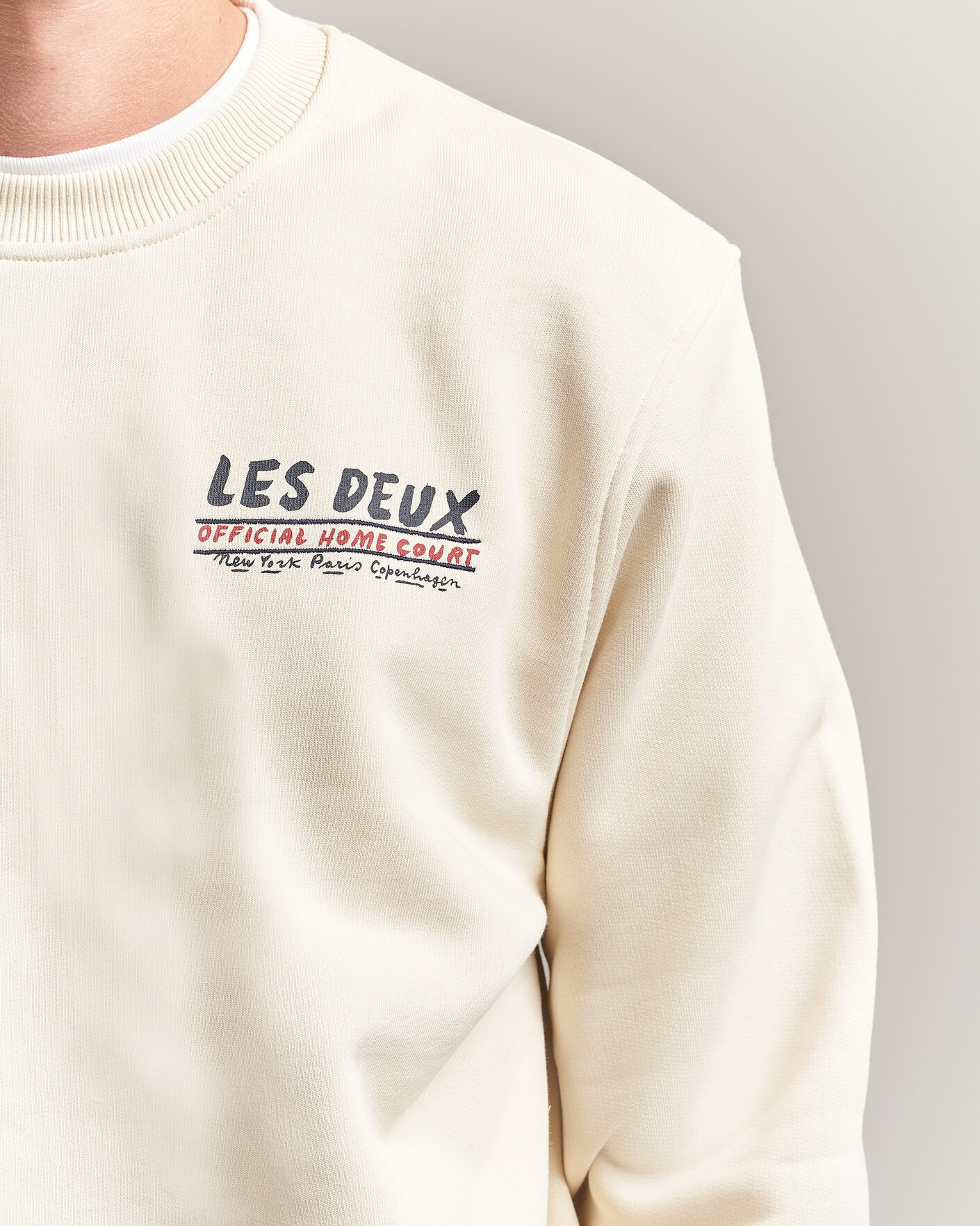 Uomini | Maglieria | LES DEUX | Record Sweatshirt Ivory
