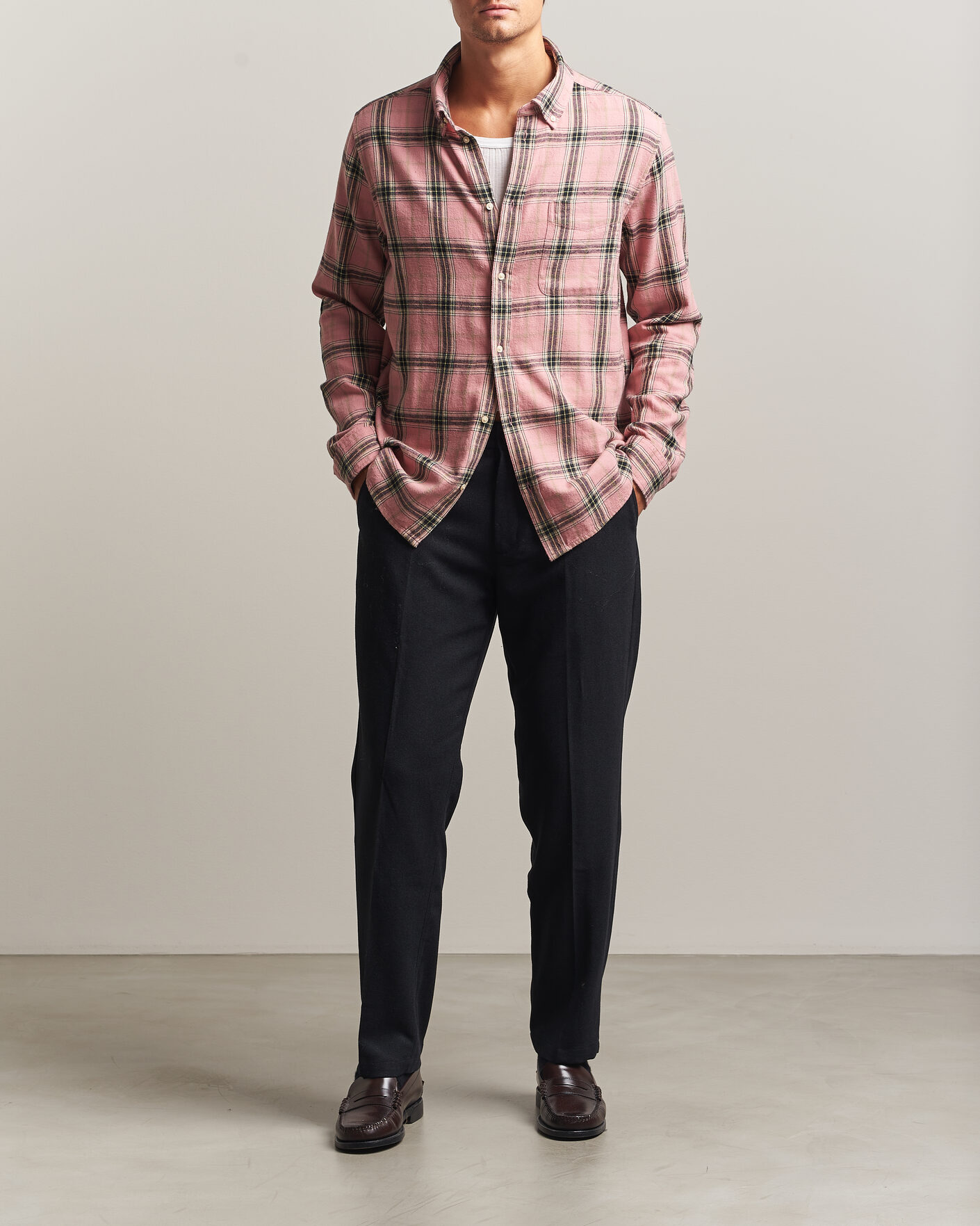 Uomini | Pantaloni | LES DEUX | Wool Reg Suit Pants Dark Navy