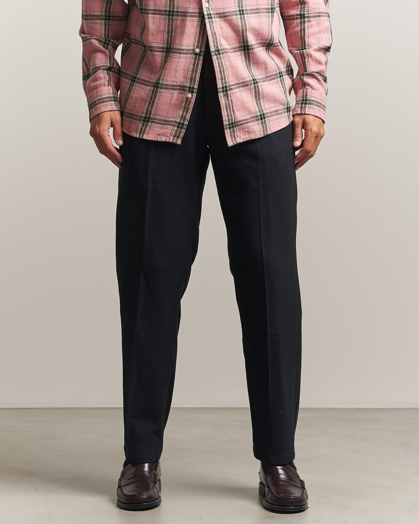 Uomini | Pantaloni | LES DEUX | Wool Reg Suit Pants Dark Navy