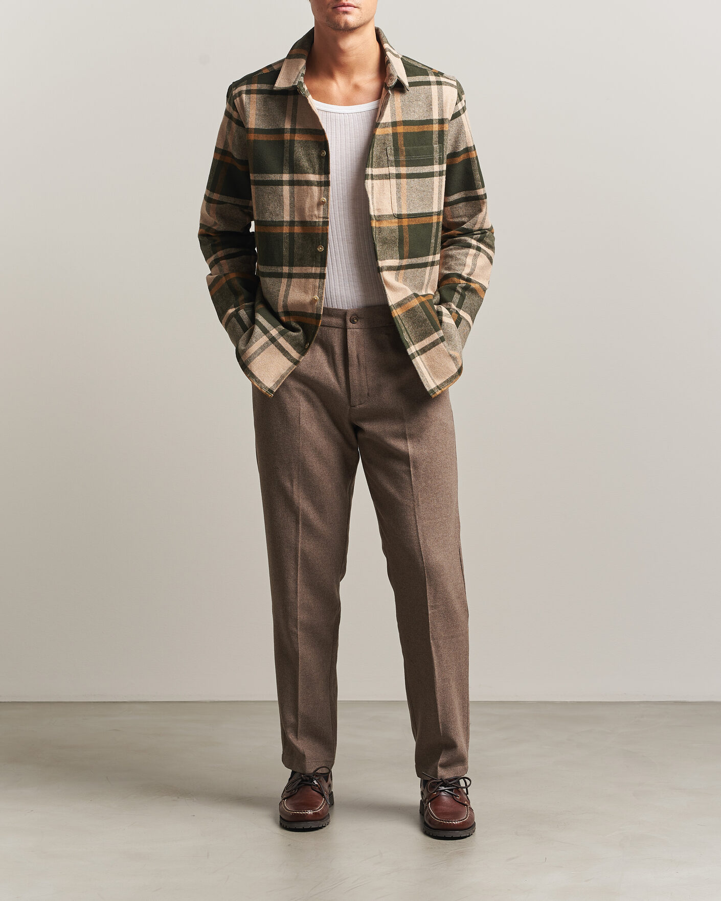 Uomini | Pantaloni | LES DEUX | Wool Reg Suit Pants Caribou
