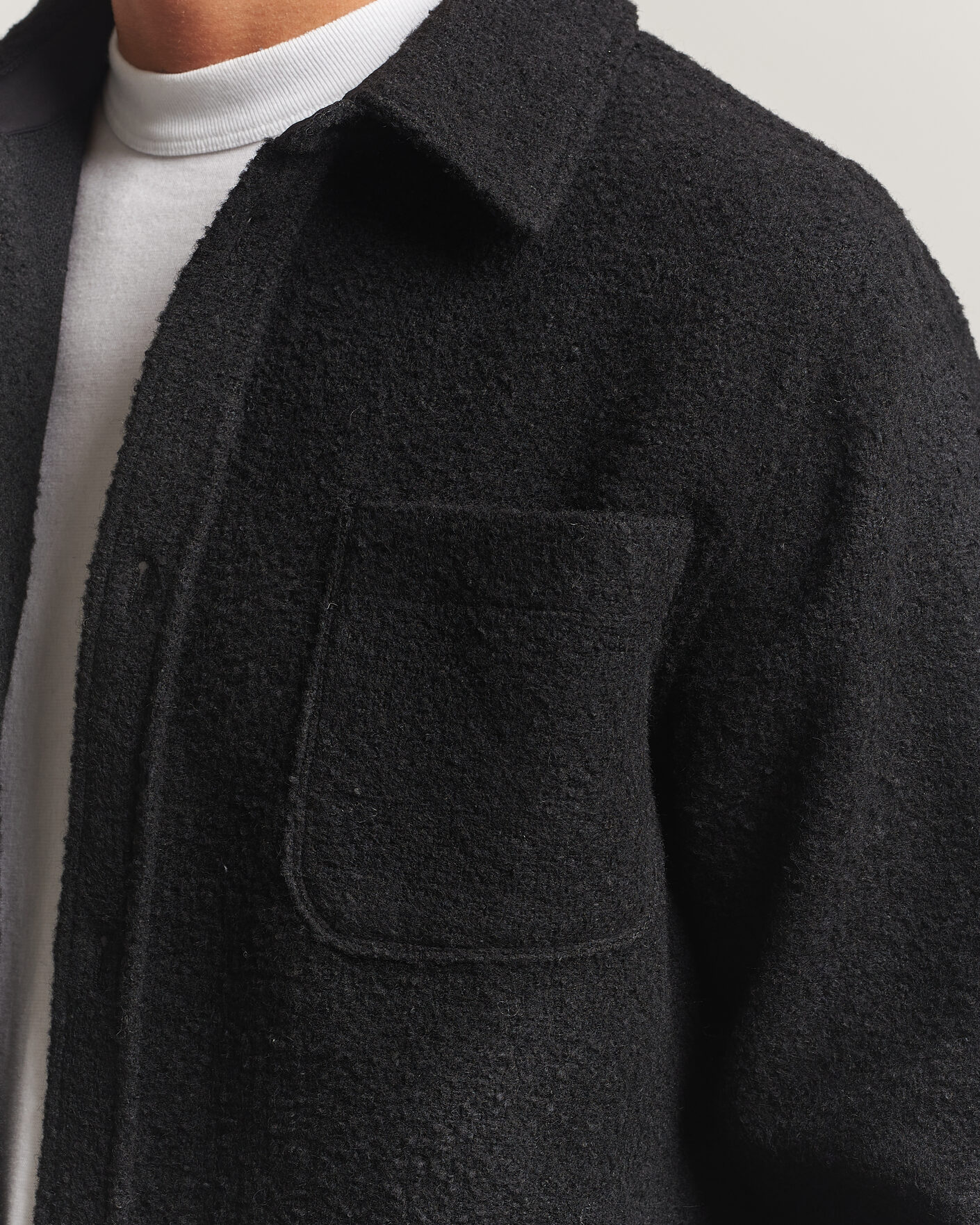 Uomini | Camicie | LES DEUX | Boucle Overshirt Black