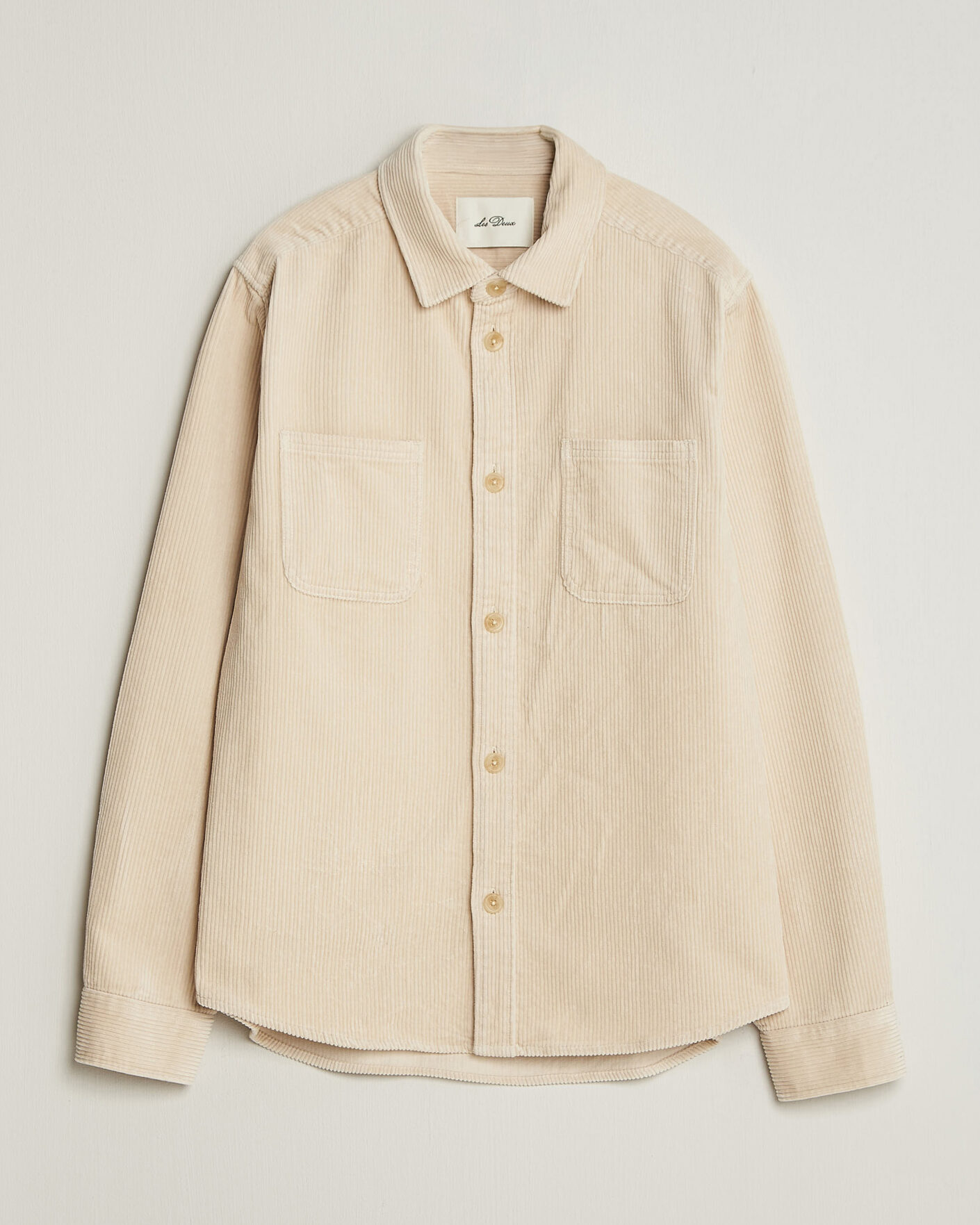 Uomini | Camicie | LES DEUX | Corduroy Overshirt Ivory