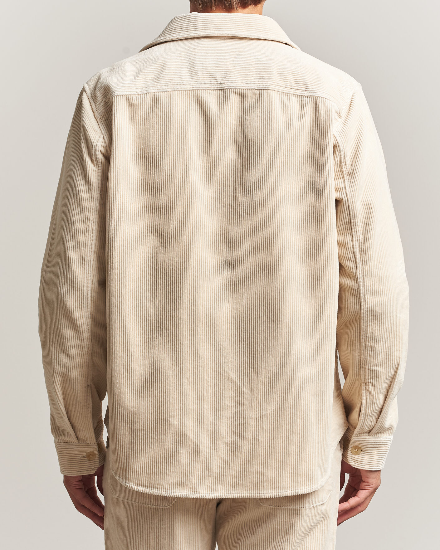 Uomini | Camicie | LES DEUX | Corduroy Overshirt Ivory
