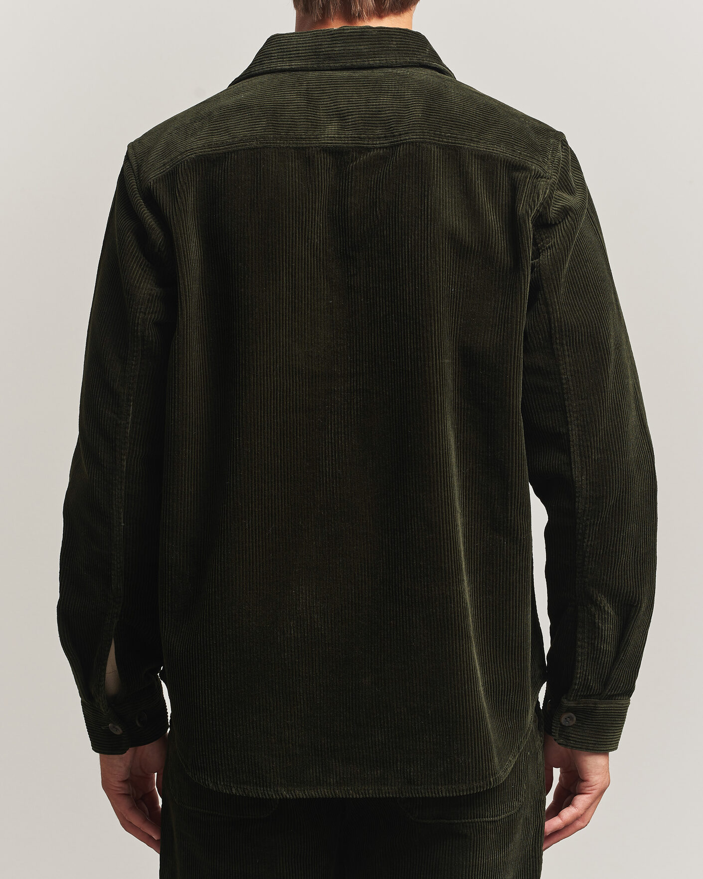 Uomini | Camicie | LES DEUX | Corduroy Overshirt Rosin Green