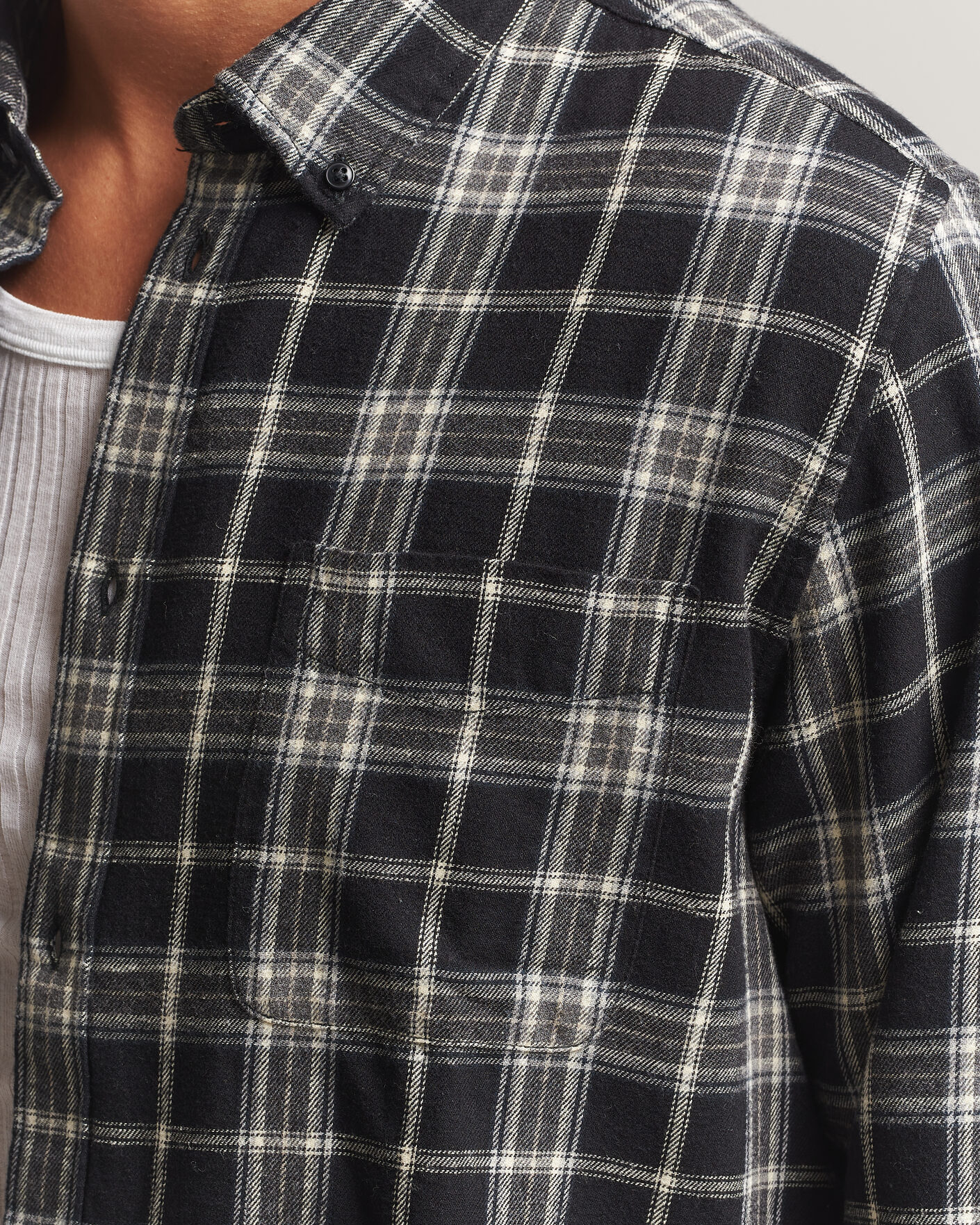 Uomini | Camicie | LES DEUX | Vintage Check Shirt Black