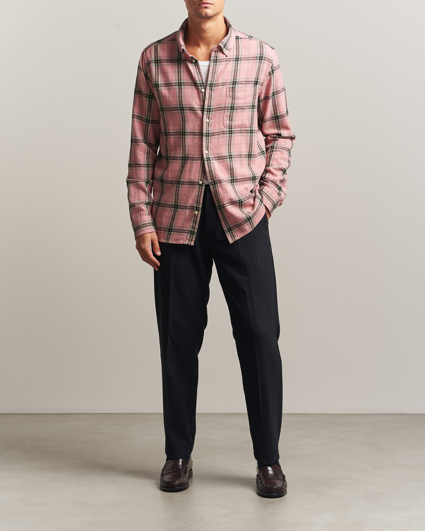 Uomini | Camicie | LES DEUX | Vintage Check Shirt India Ink