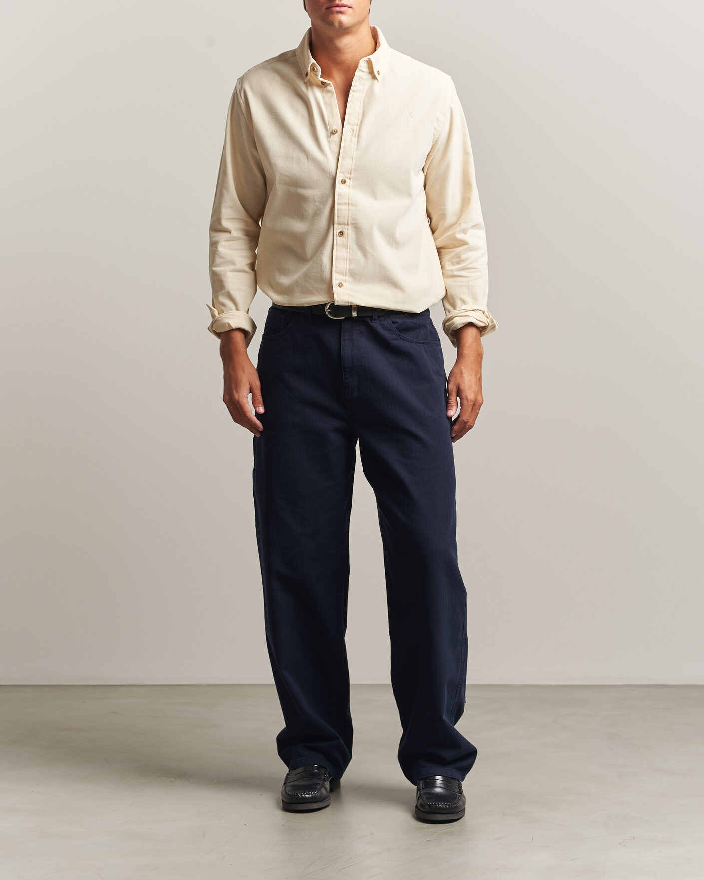 Uomini | Camicie | LES DEUX | Pinwale Corduroy Shirt Ivory
