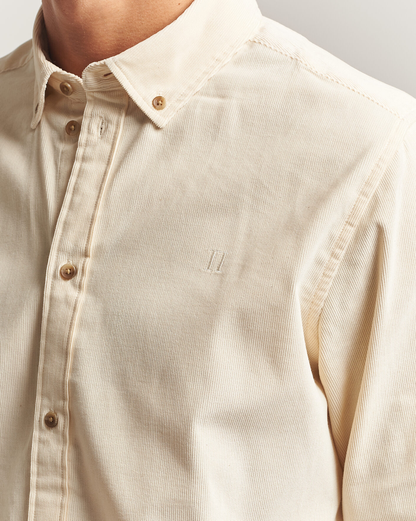 Uomini | Camicie | LES DEUX | Pinwale Corduroy Shirt Ivory