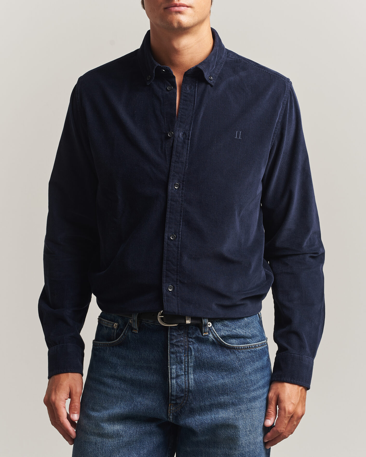 Uomini | Camicie | LES DEUX | Pinwale Corduroy Shirt Dark Navy