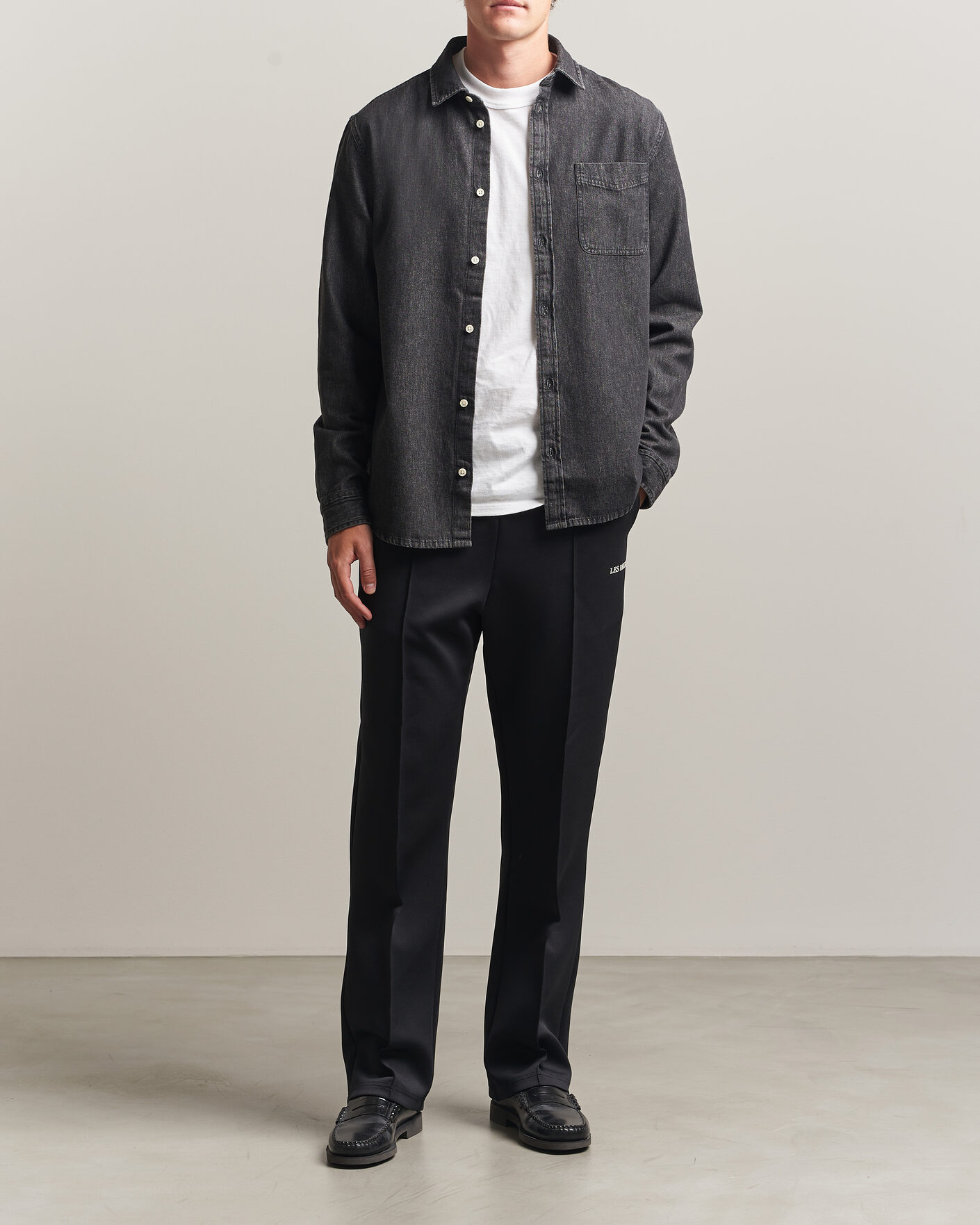 Uomini | Camicie | LES DEUX | Denim Shirt Black Wash