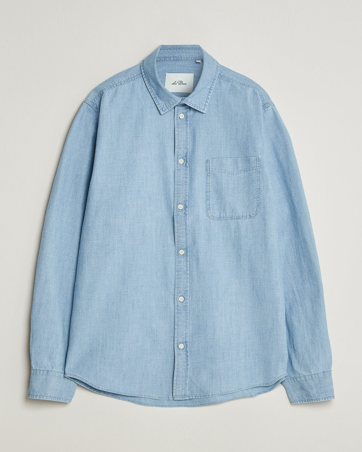 Uomini | Camicie | LES DEUX | Chambray Shirt Light Blue Wash