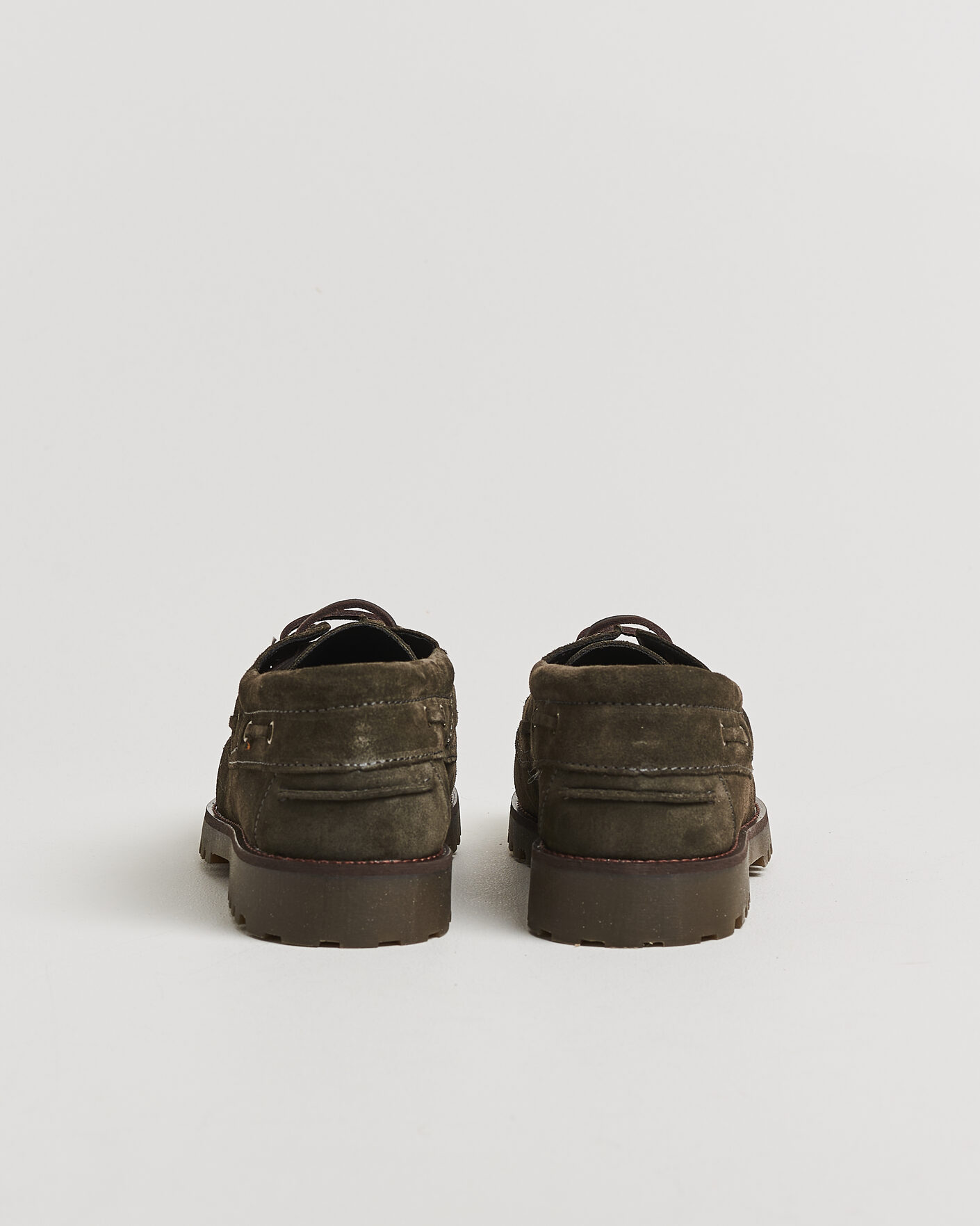 Uomini | Mocassini | LES DEUX | Suede Boatshoe Rosin Green