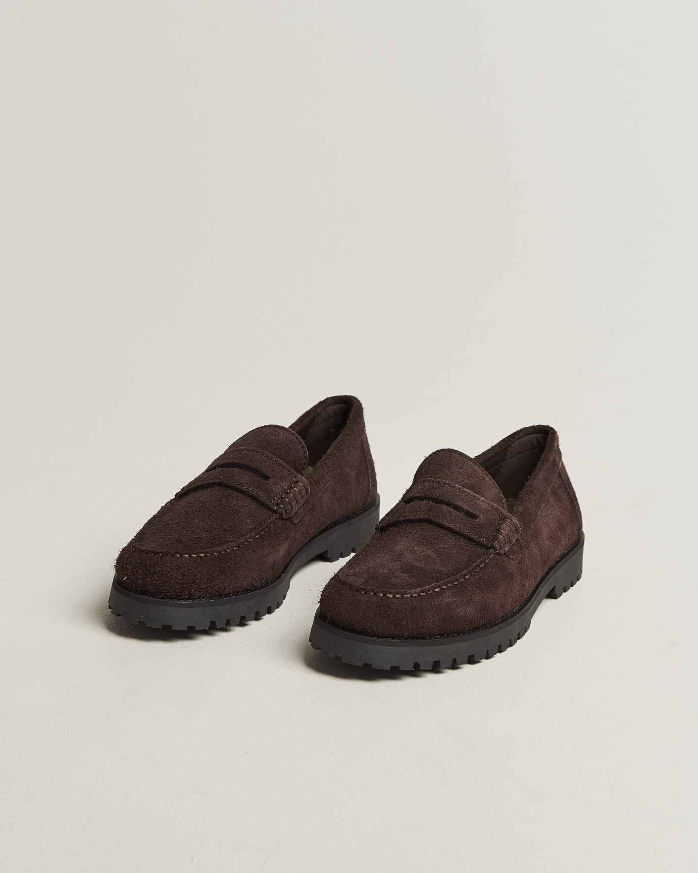 Uomini | Mocassini | LES DEUX | Hairy Suede Loafer Molé Brown
