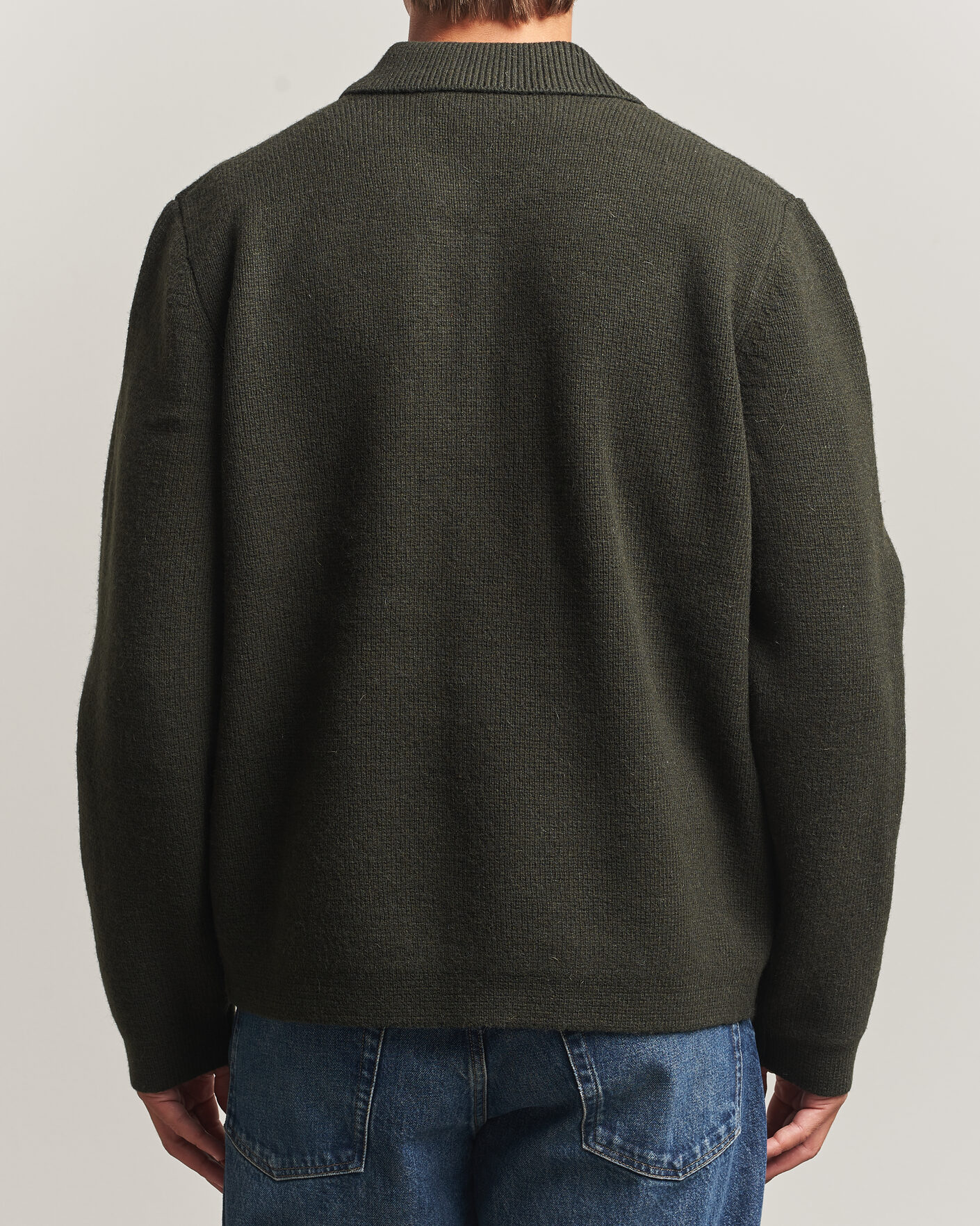 Uomini | Maglieria | LES DEUX | Milano Knit Overshirt Rosin Green