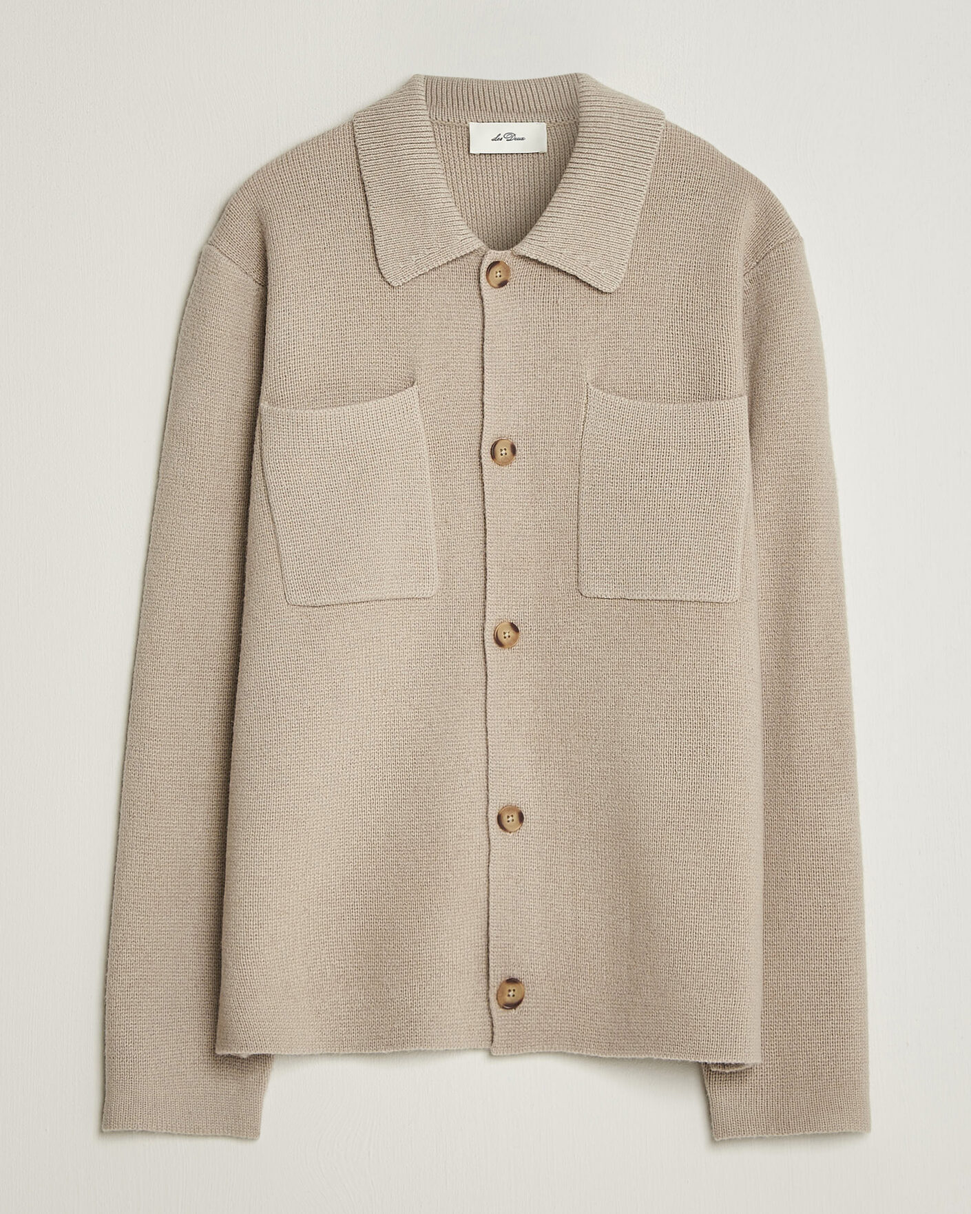 Uomini | Maglieria | LES DEUX | Milano Knit Overshirt Light Sand