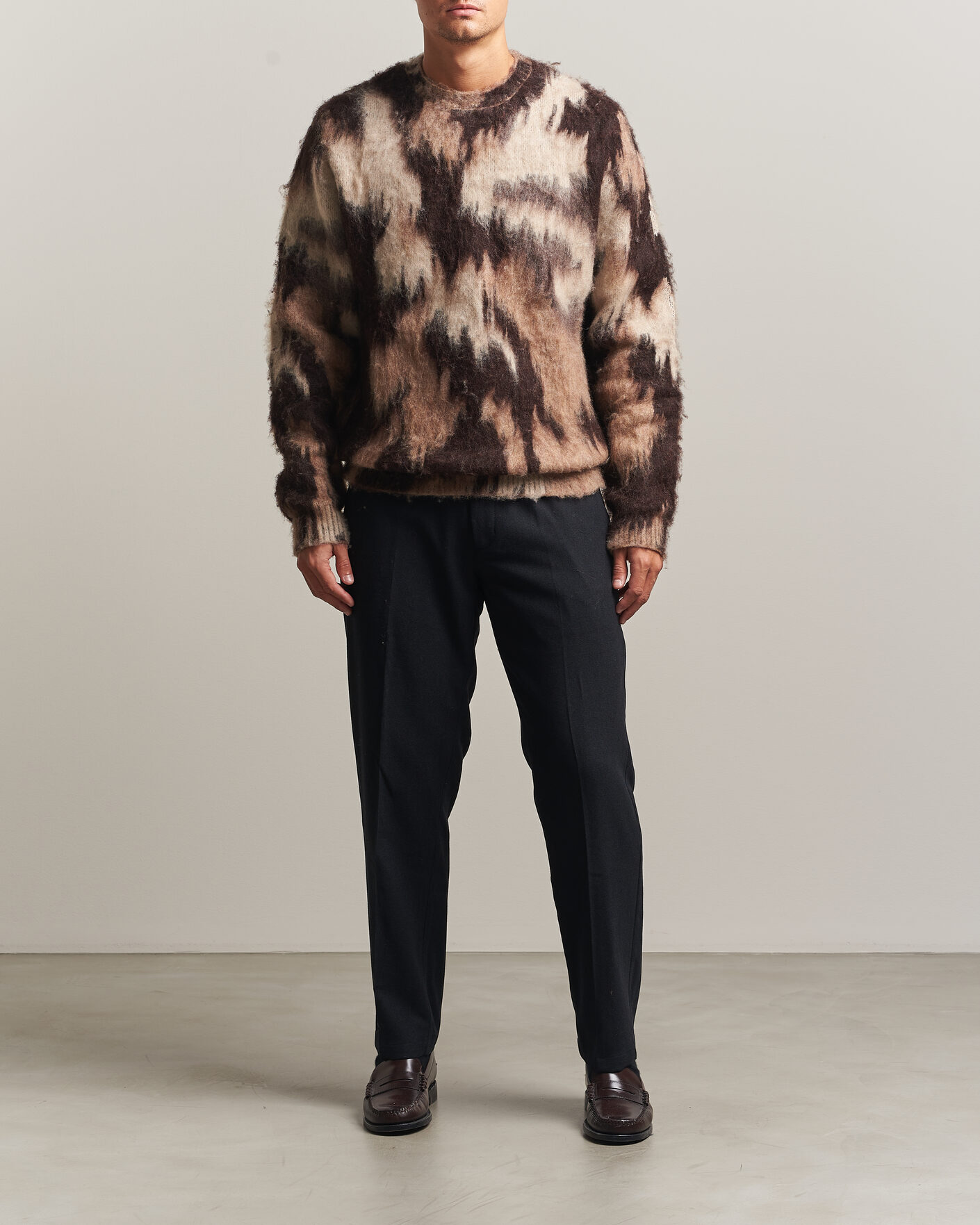 Uomini | Maglieria | LES DEUX | Forrest Crewneck Knit Brown