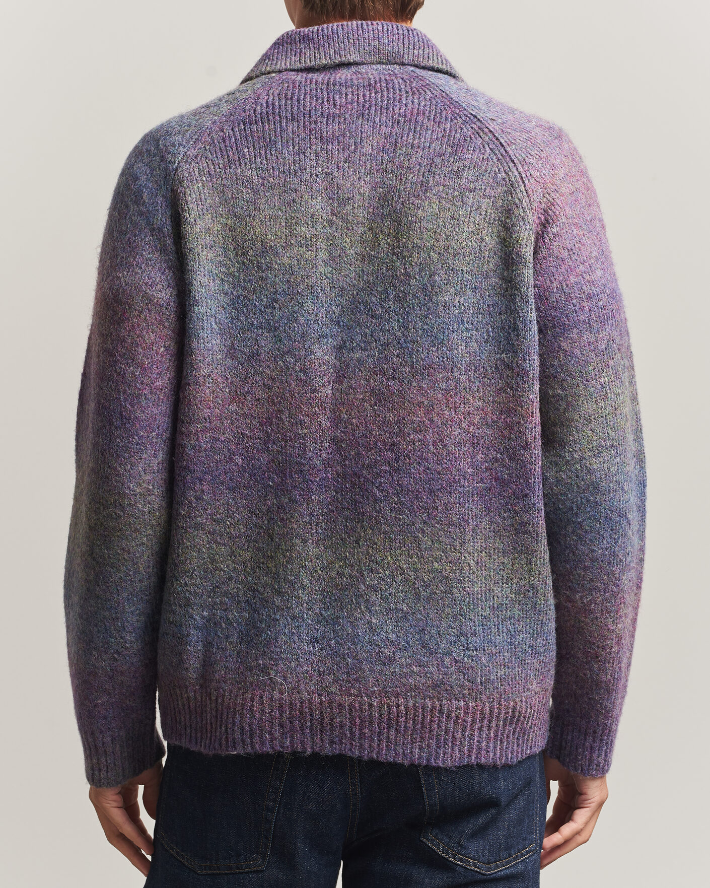 Uomini | Maglieria | LES DEUX | Gradient Knitted Polo Spiced Plum