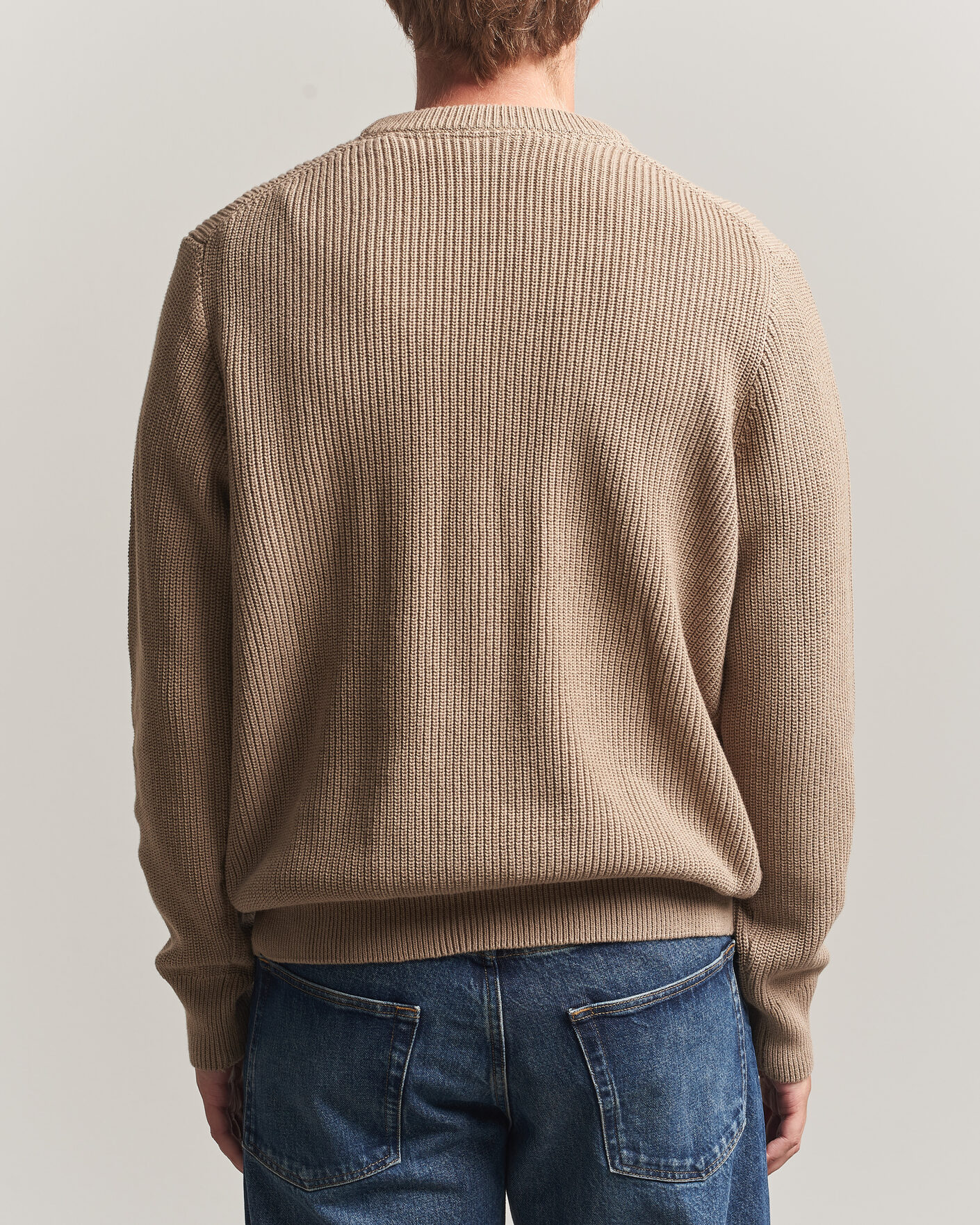 Uomini | Maglieria | LES DEUX | Rib Crewneck Knit Dark Sand