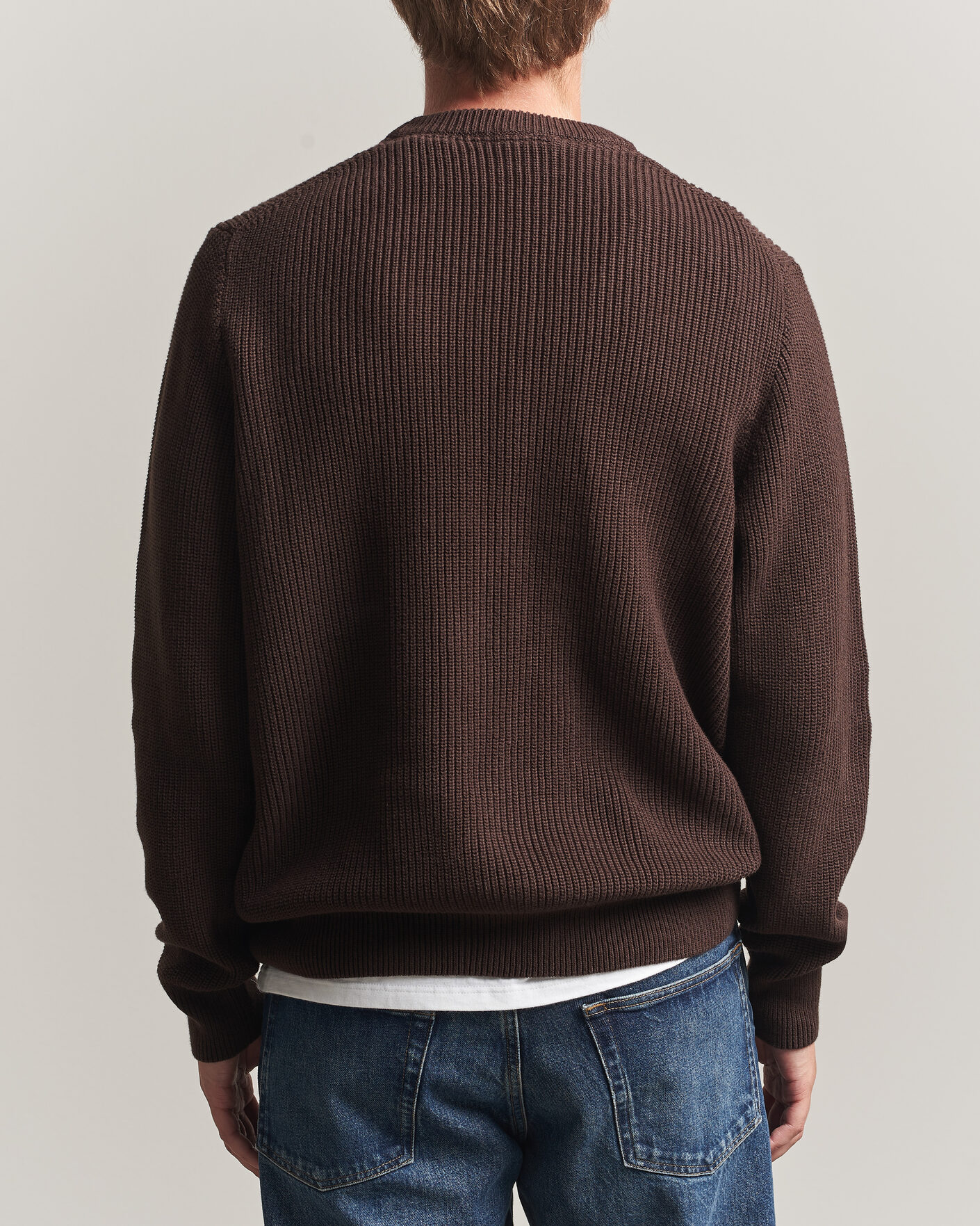 Uomini | Maglieria | LES DEUX | Rib Crewneck Knit Molé Brown