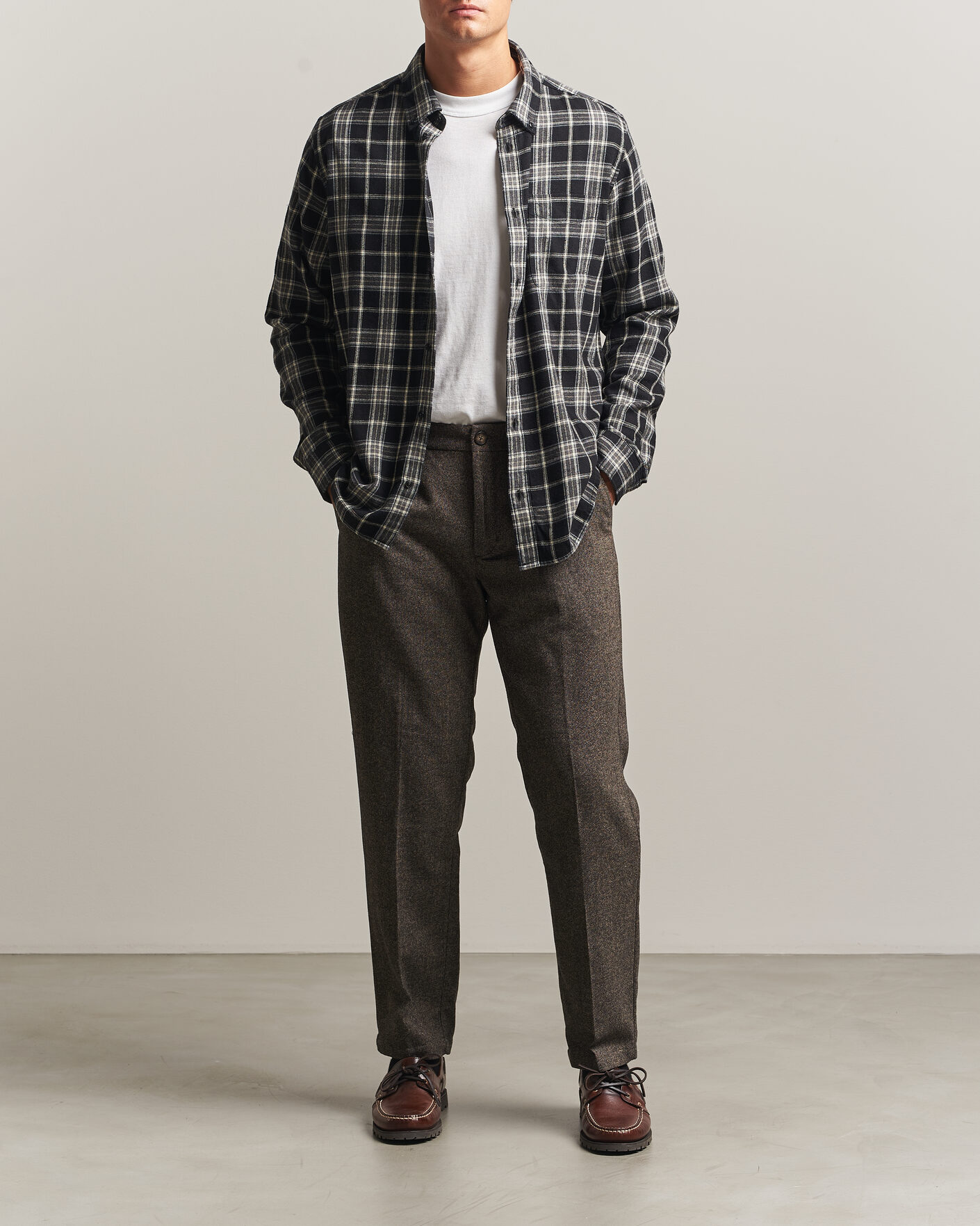 Uomini | Pantaloni | LES DEUX | Wool Melange Reg Suit Pants Caribou