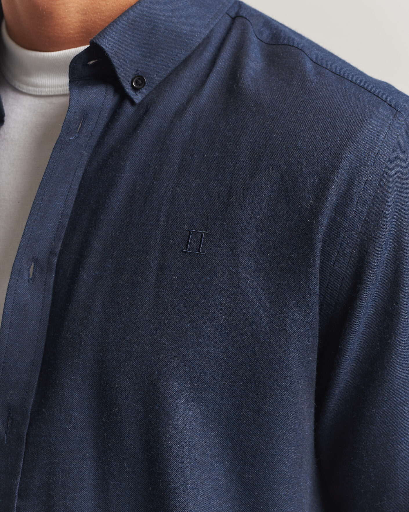 Uomini | Camicie | LES DEUX | Soft Flannel Shirt Dark Navy