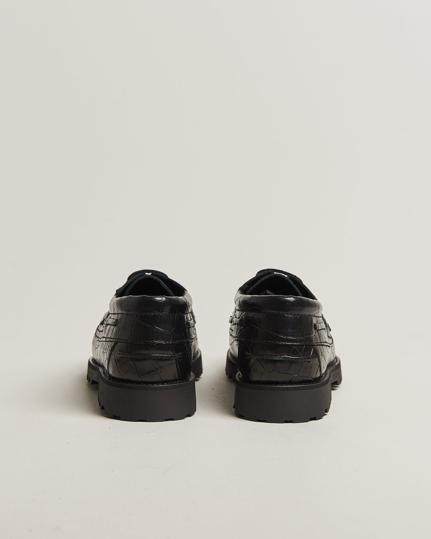Uomini | Scarpe da barca | LES DEUX | Croco Boat Shoe Black