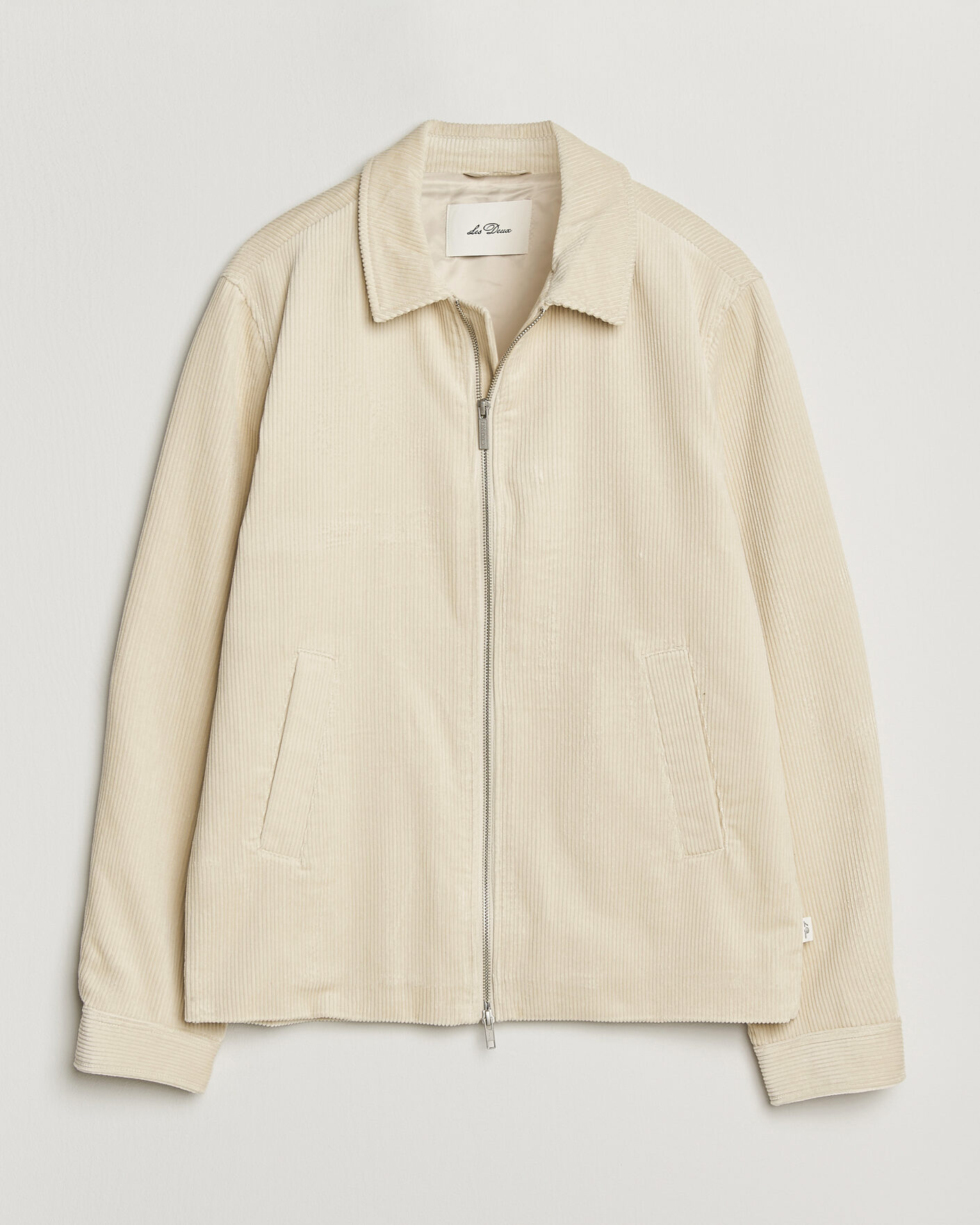 Uomini | Giacche | LES DEUX | Corduroy Zipper Coach Jacket Ivory