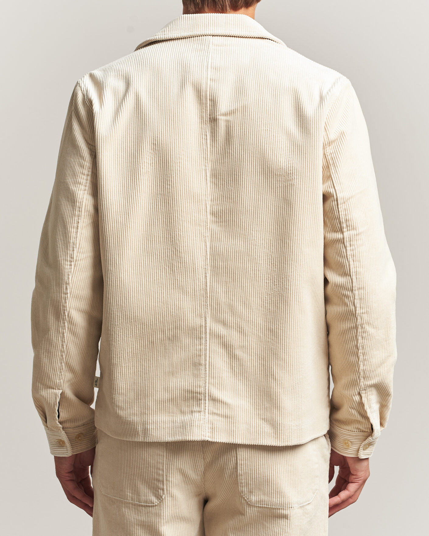 Uomini | Giacche | LES DEUX | Corduroy Zipper Coach Jacket Ivory