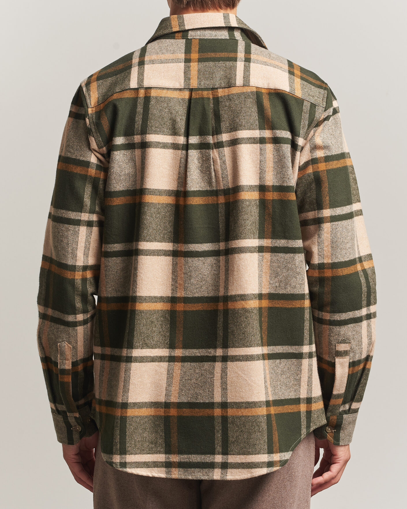 Uomini | Camicie | LES DEUX | Check Flannel Shirt Rosin Green