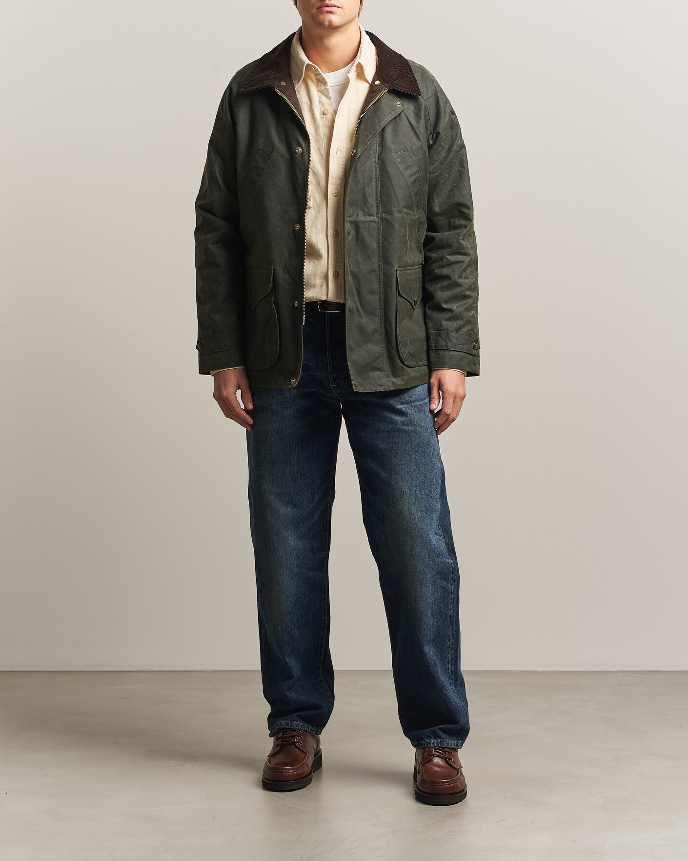 Uomini | Giacche | Manifattura Ceccarelli | Rain Caban Wax Cloth Dark Green