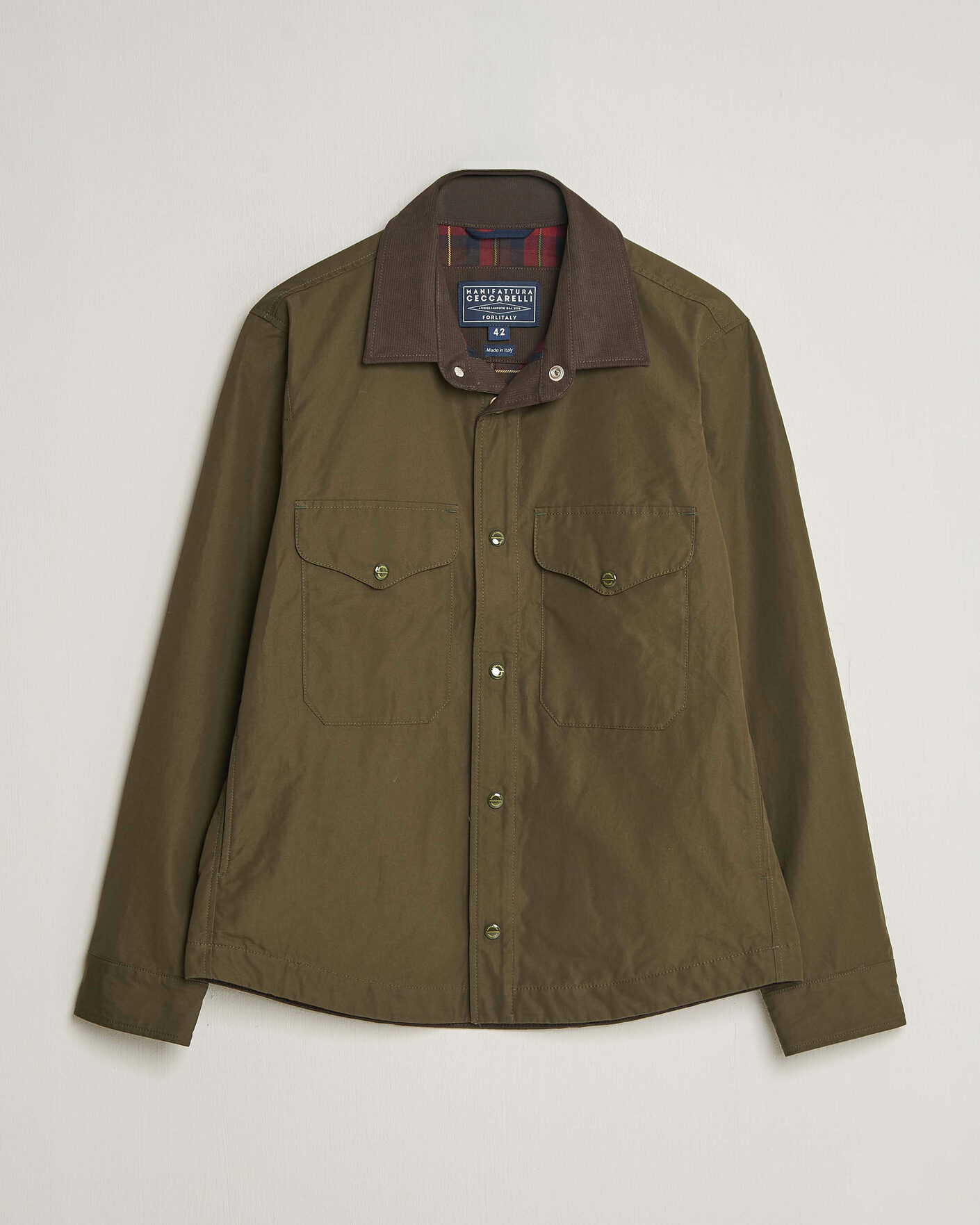 Uomini | Giacche | Manifattura Ceccarelli | Double Pocket Shirt Jacket Military Green