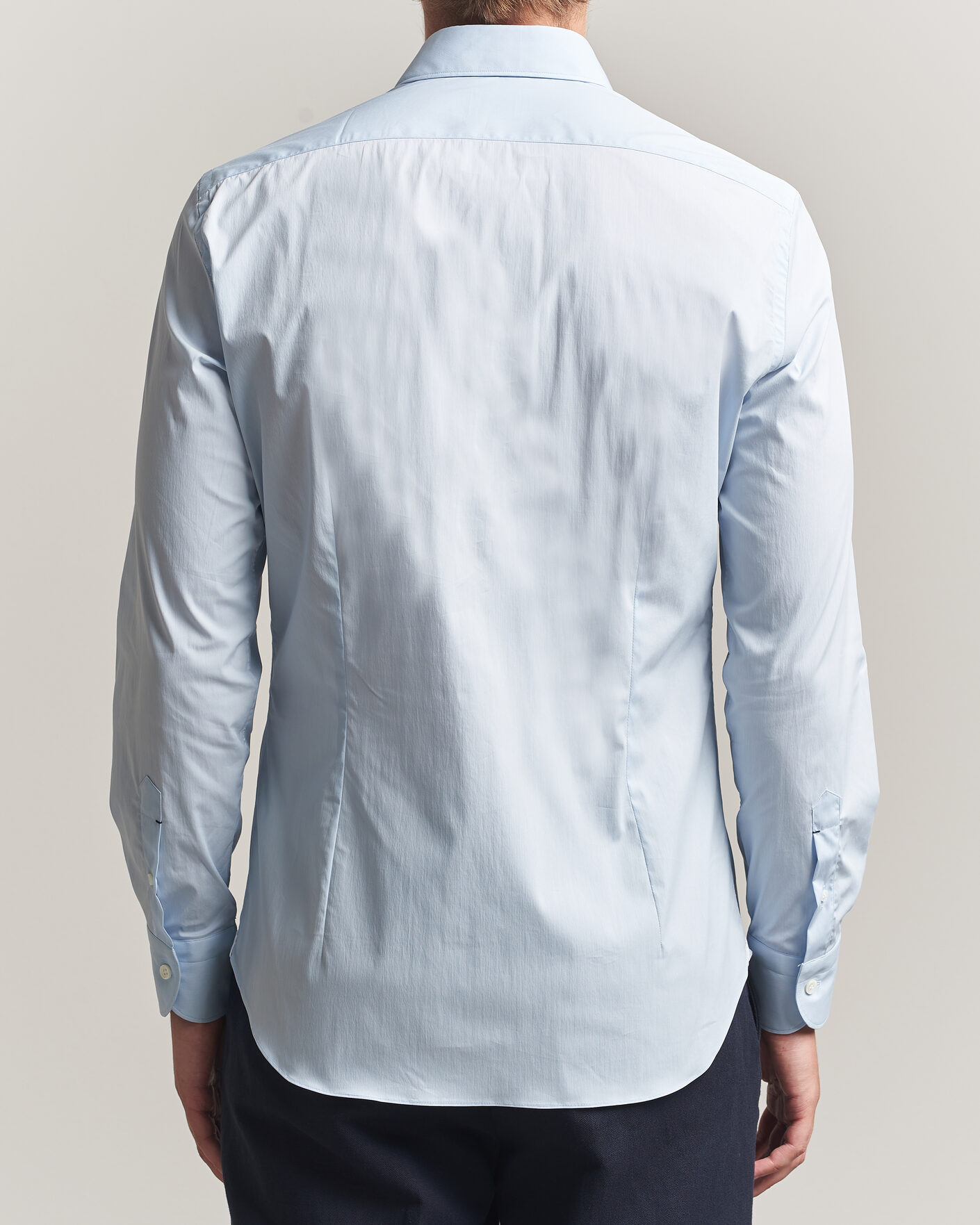 Uomini | Camicie | Mazzarelli | Soft Cotton Popeline Shirt Light Blue