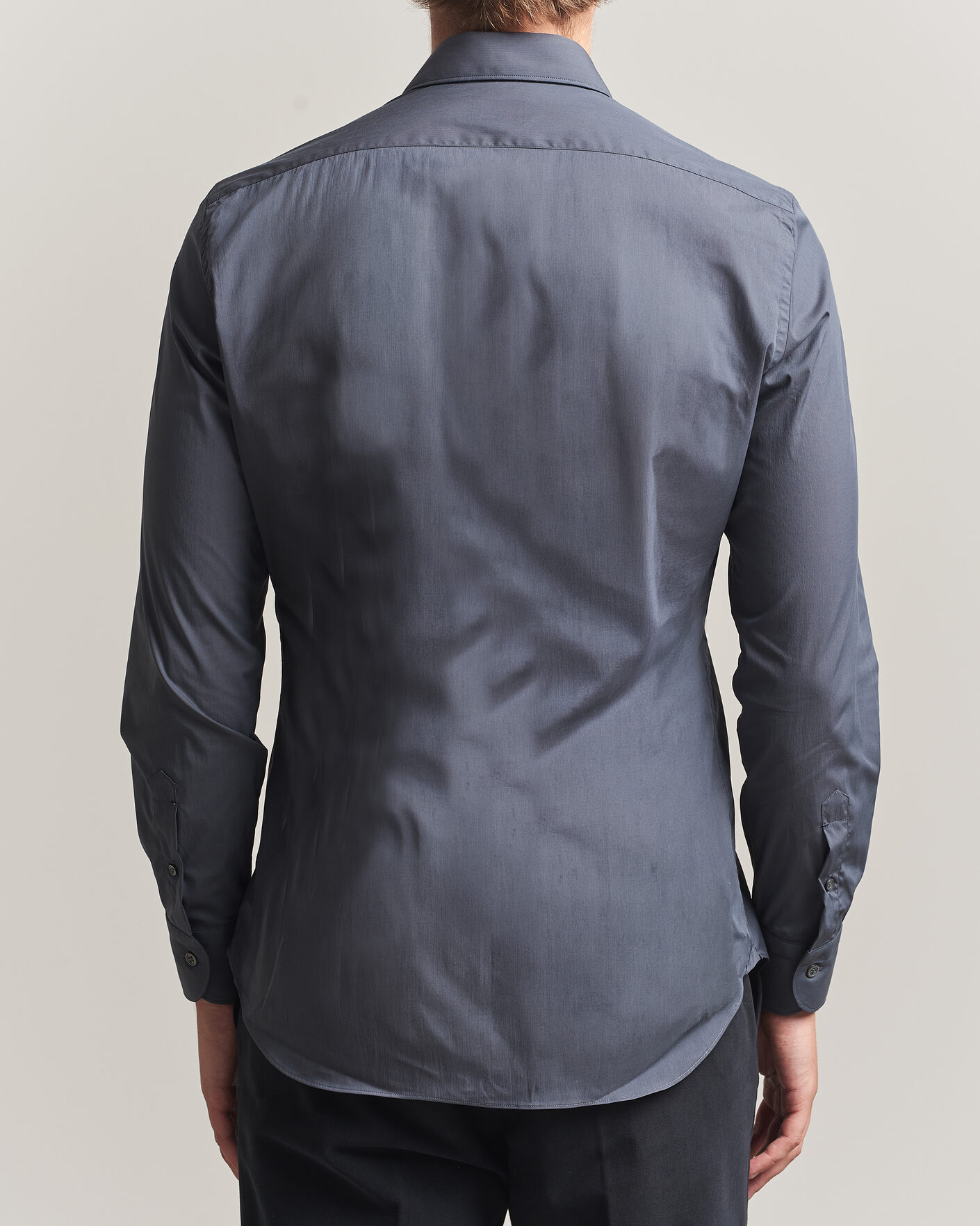 Uomini | Camicie | Mazzarelli | Soft Cotton Popeline Shirt Grey