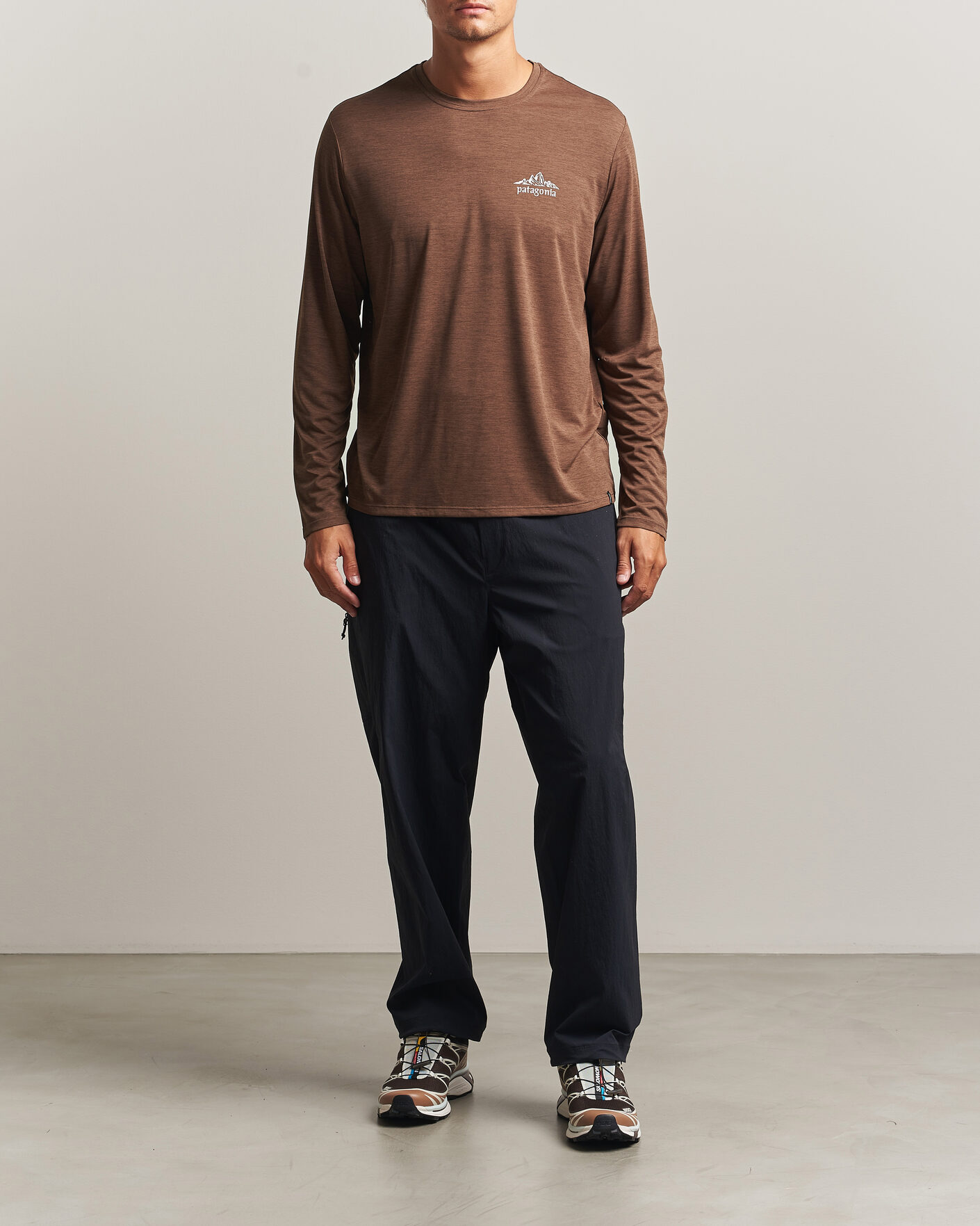 Uomini | T-shirt | Patagonia | Long Sleeve Cap Cool Shirt Berm Brown