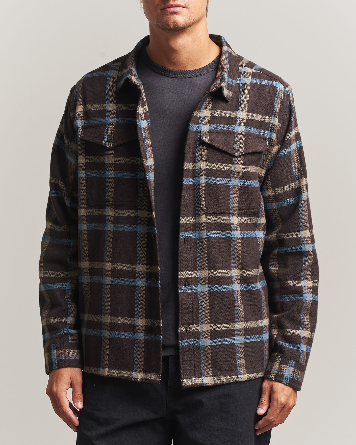 Uomini | Camicie | Patagonia | Fjord Flannel Shirt Den Brown