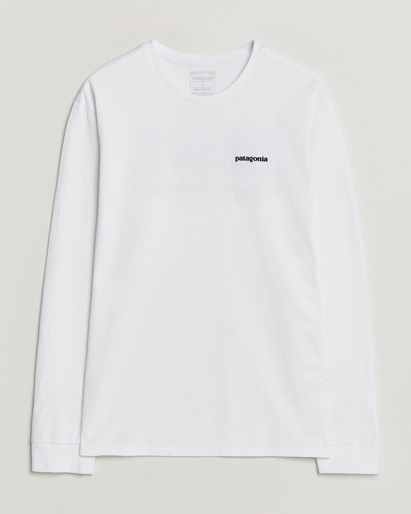 Uomini | T-shirt | Patagonia | P-6 Logo Responsibili LS T-Shirt Fiber White