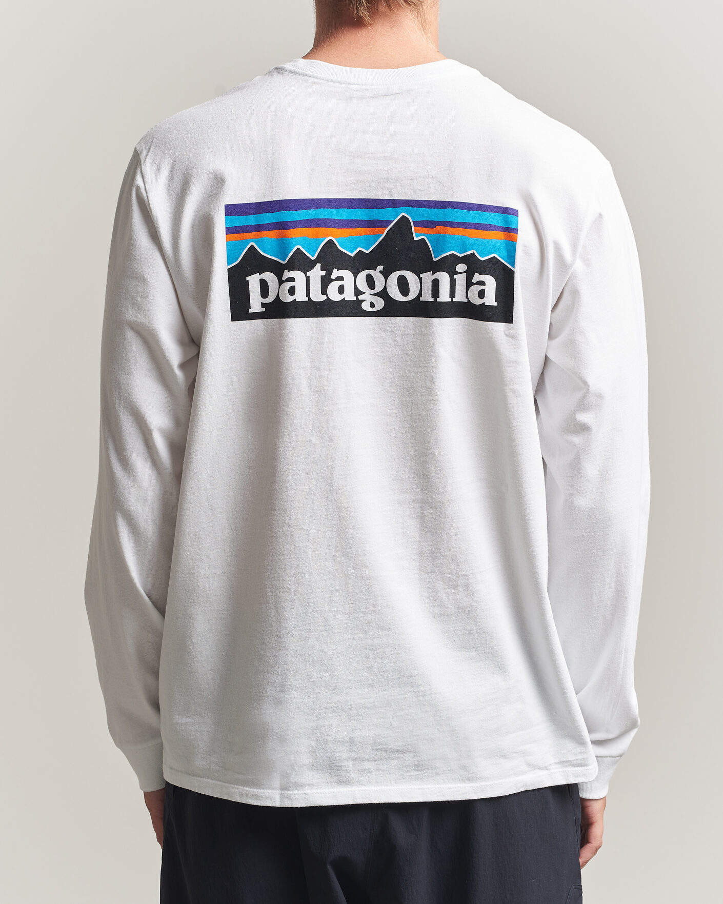 Uomini | T-shirt | Patagonia | P-6 Logo Responsibili LS T-Shirt Fiber White
