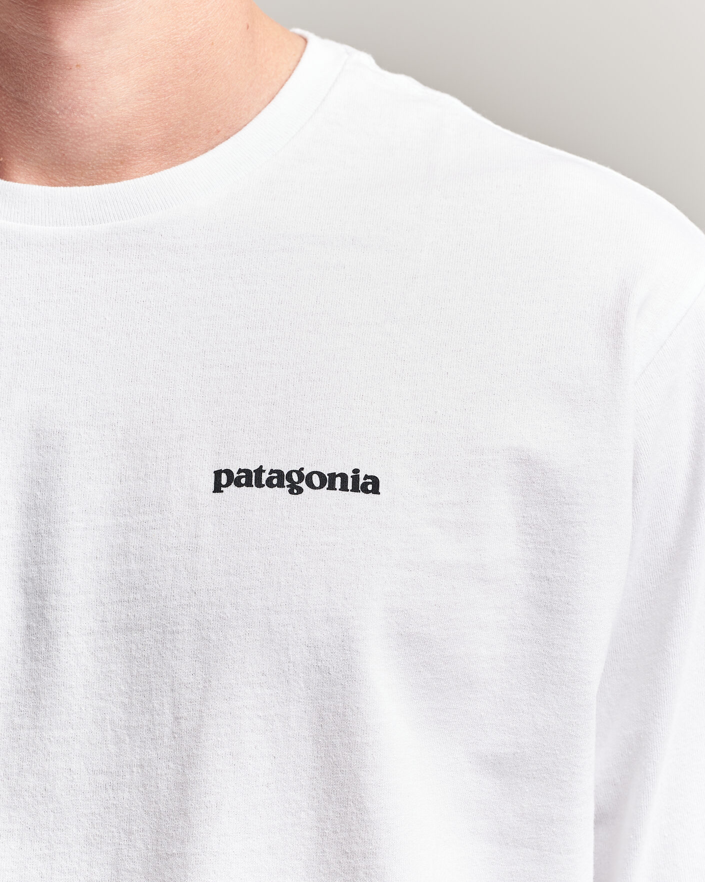 Uomini | T-shirt | Patagonia | P-6 Logo Responsibili LS T-Shirt Fiber White
