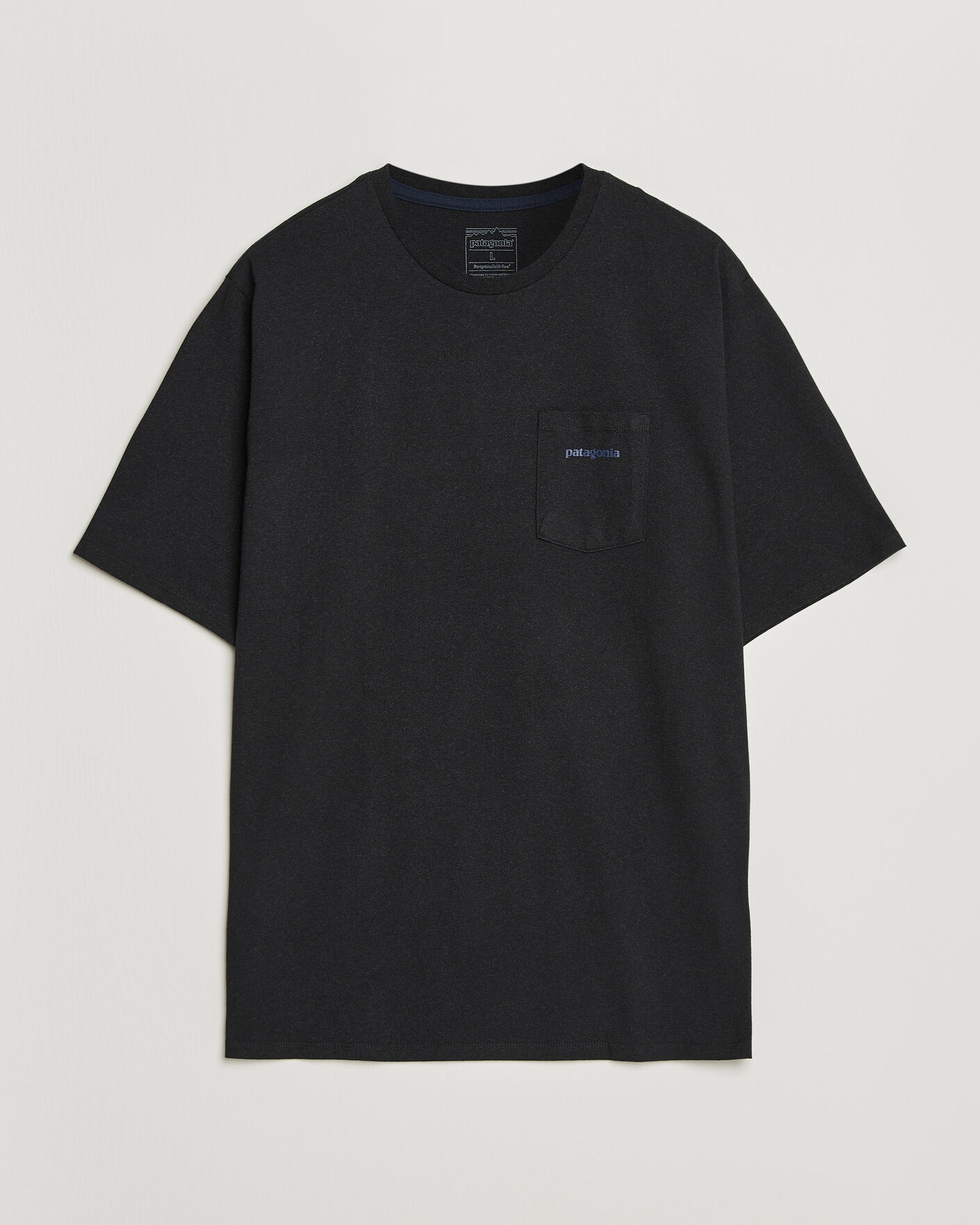 Uomini | T-shirt | Patagonia | Boardshort Logo Pocket Responsibili T-Shirt Ink Black
