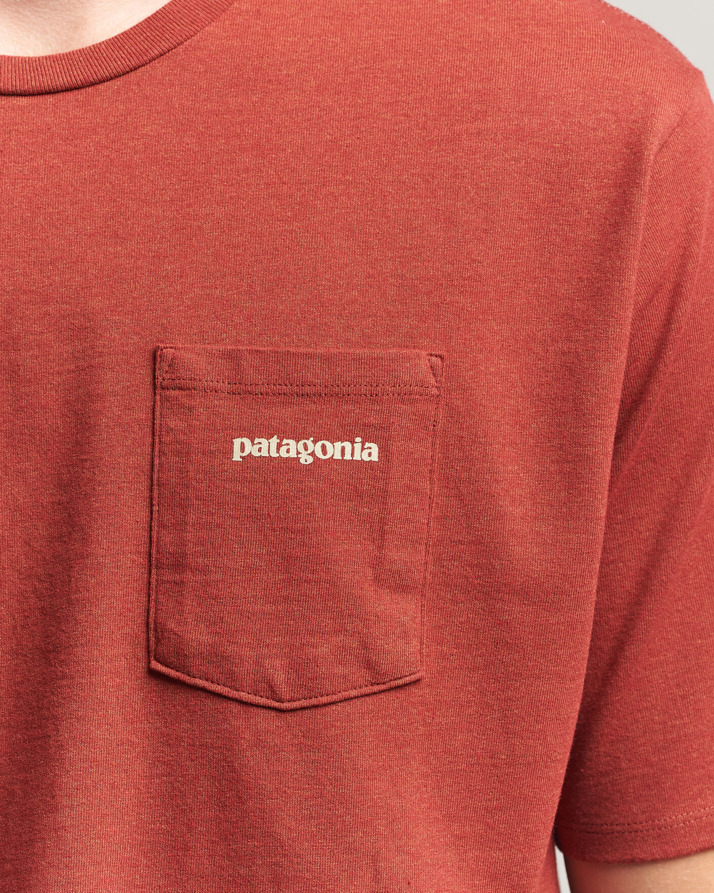 Uomini | T-shirt | Patagonia | Boardshort Logo Pocket Responsibili T-Shirt Rusty Red