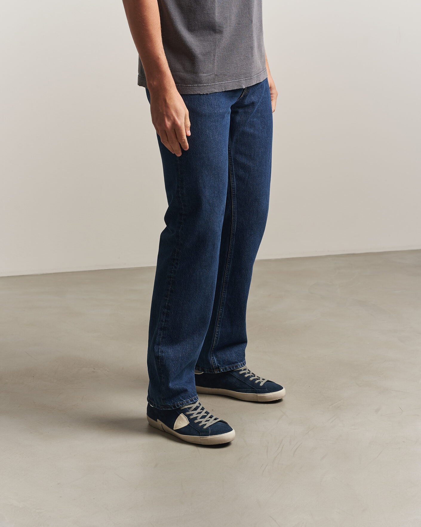 Uomini | Sneakers | Philippe Model | PRSX Low Top Suede Sneaker Blue/Grey